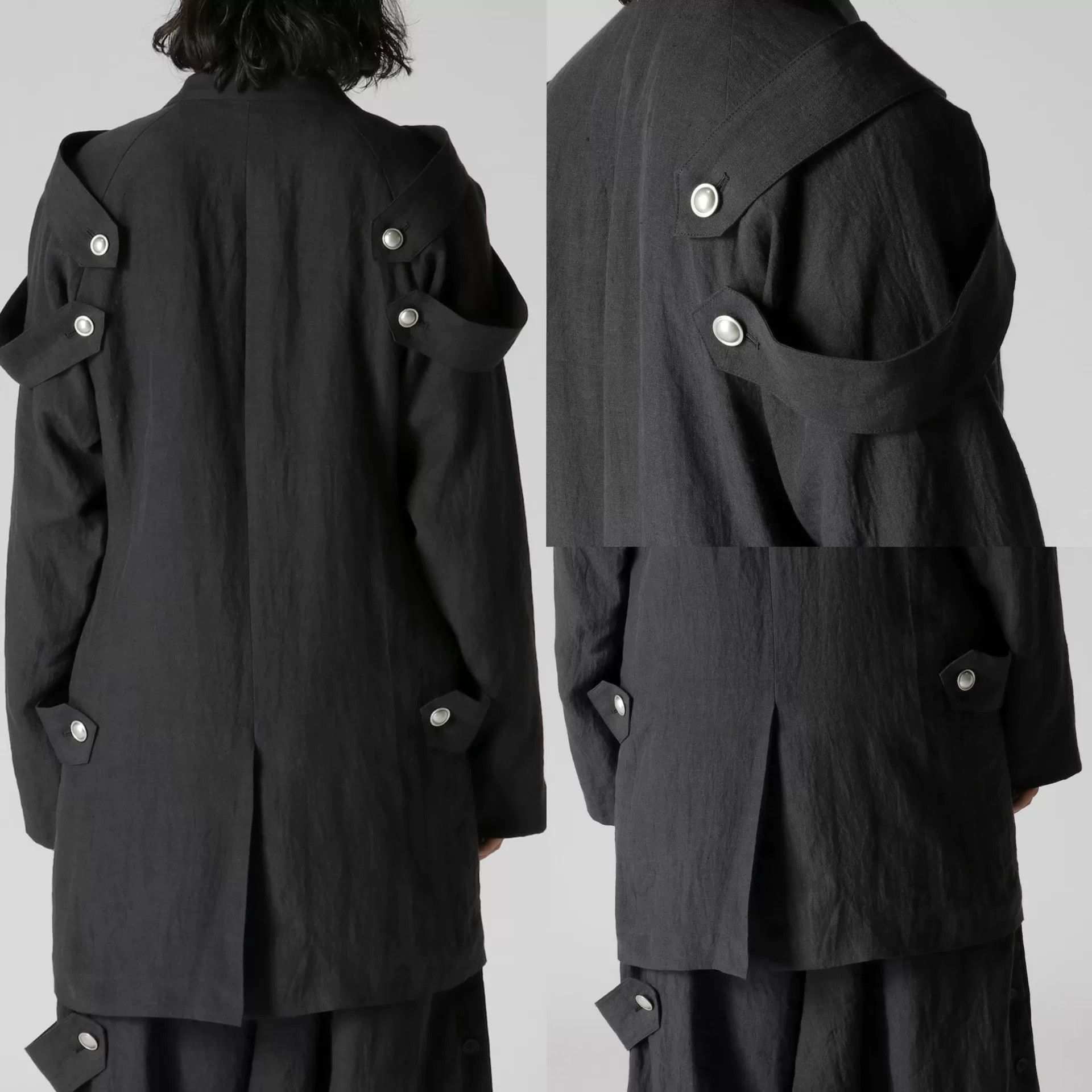 Yohji Yamamoto Yohji Yamamoto Half-Length Jacket with Silver Buttons Size US S / EU 44-46 / 1 - 6 Thumbnail