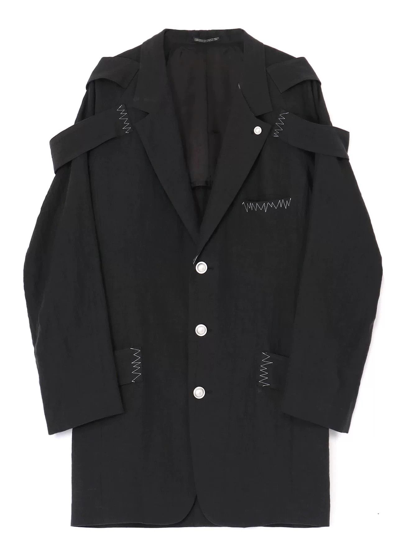 Yohji Yamamoto Yohji Yamamoto Half-Length Jacket with Silver Buttons Size US S / EU 44-46 / 1 - 2 Thumbnail