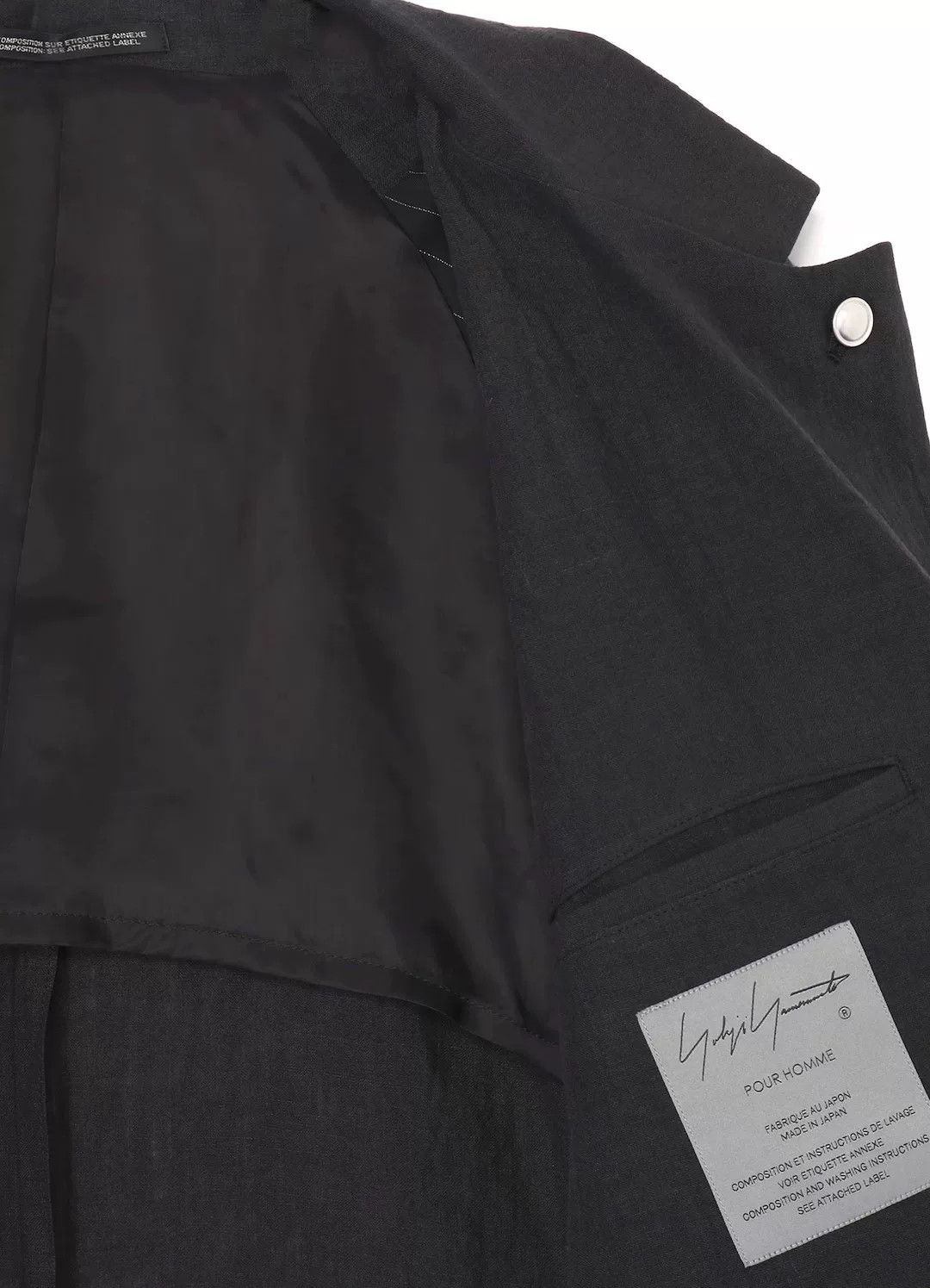 Yohji Yamamoto Yohji Yamamoto Half-Length Jacket with Silver Buttons Size US S / EU 44-46 / 1 - 4 Thumbnail