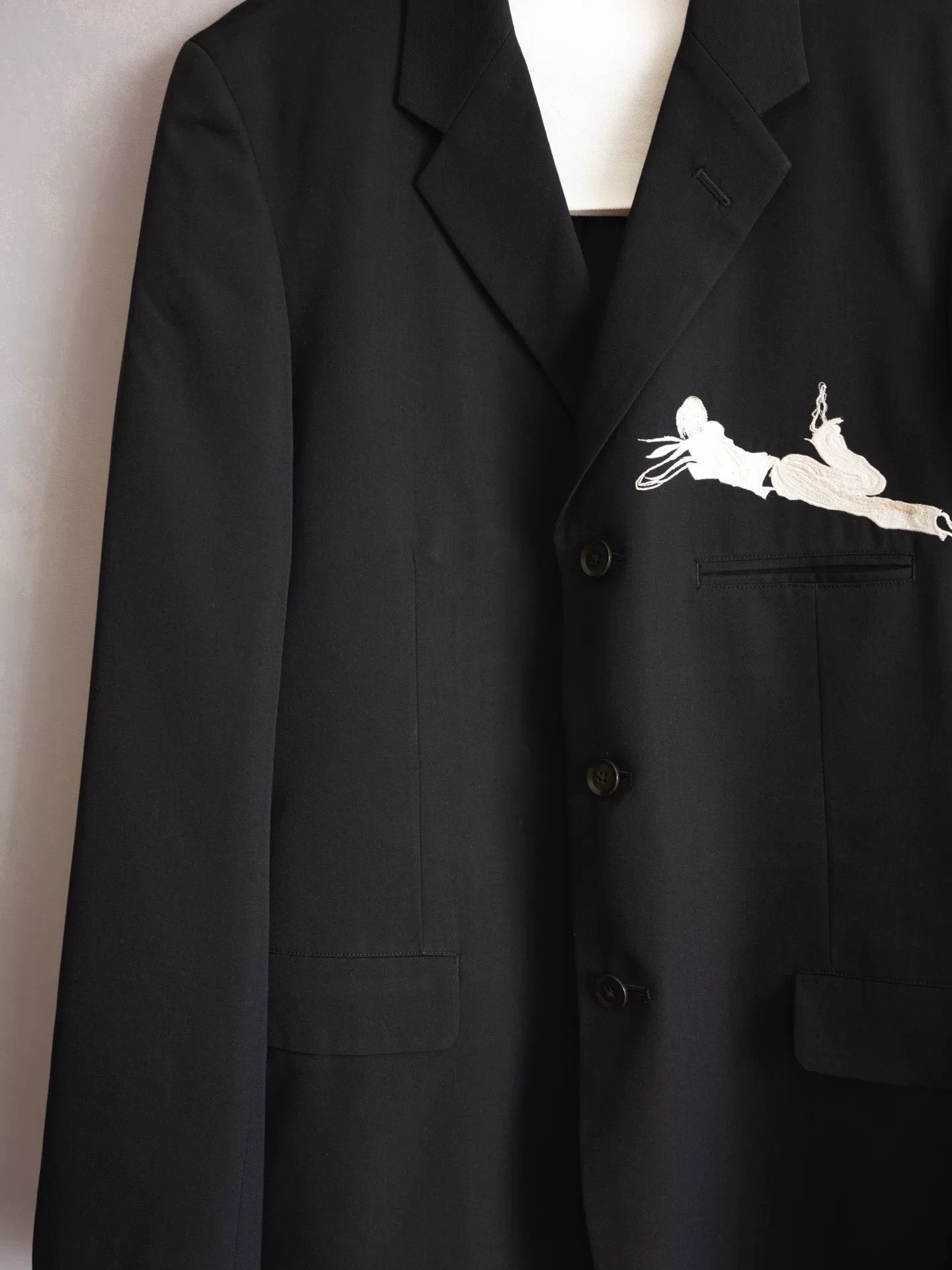 Yohji Yamamoto black embroidered Yohji Yamamoto jacket Size S / US 4 / IT 40 - 5 Thumbnail