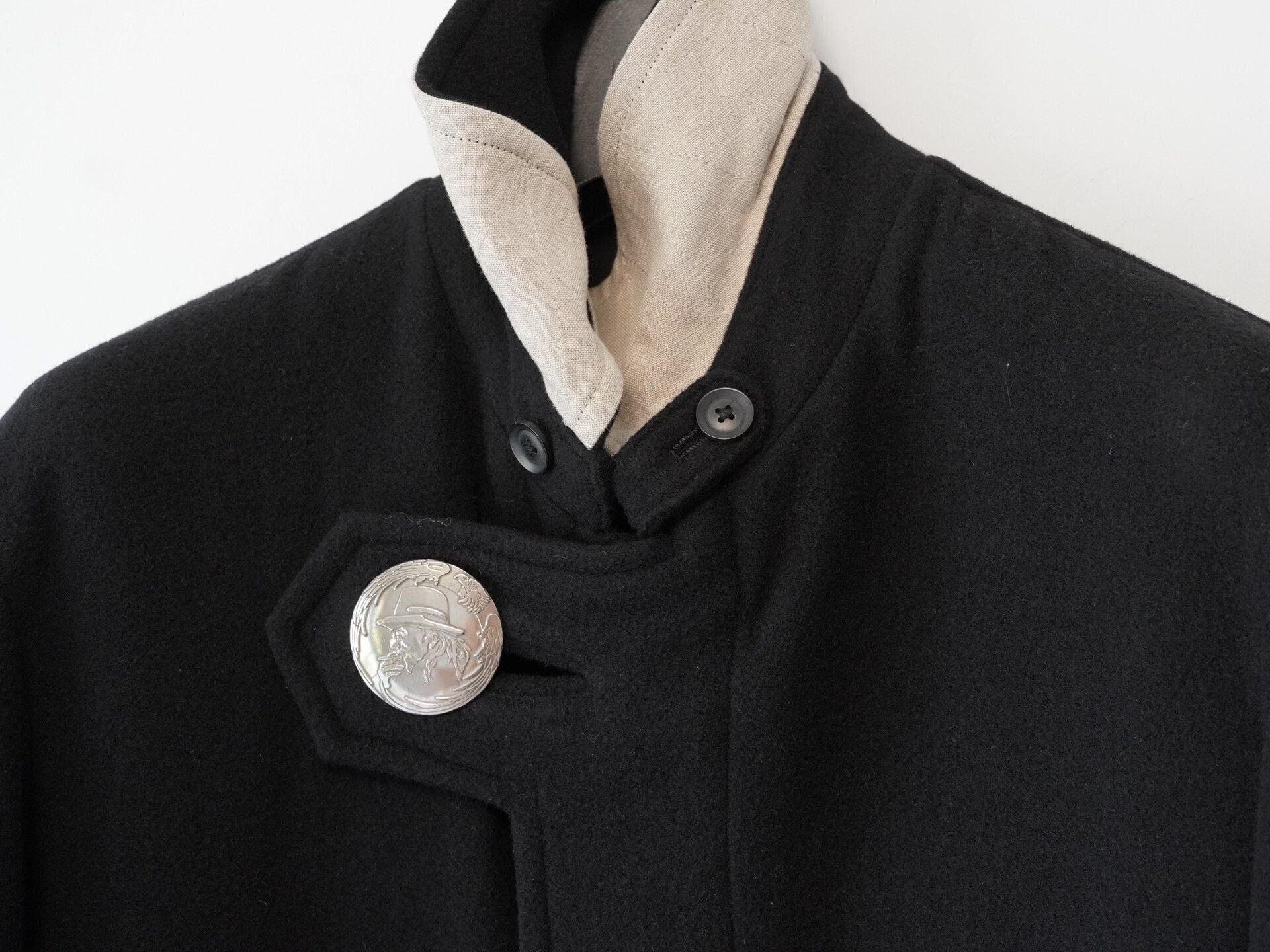 Yohji Yamamoto Yohji Yamamoto Black Button Zip Coat Size US M / EU 48-50 / 2 - 2 Thumbnail