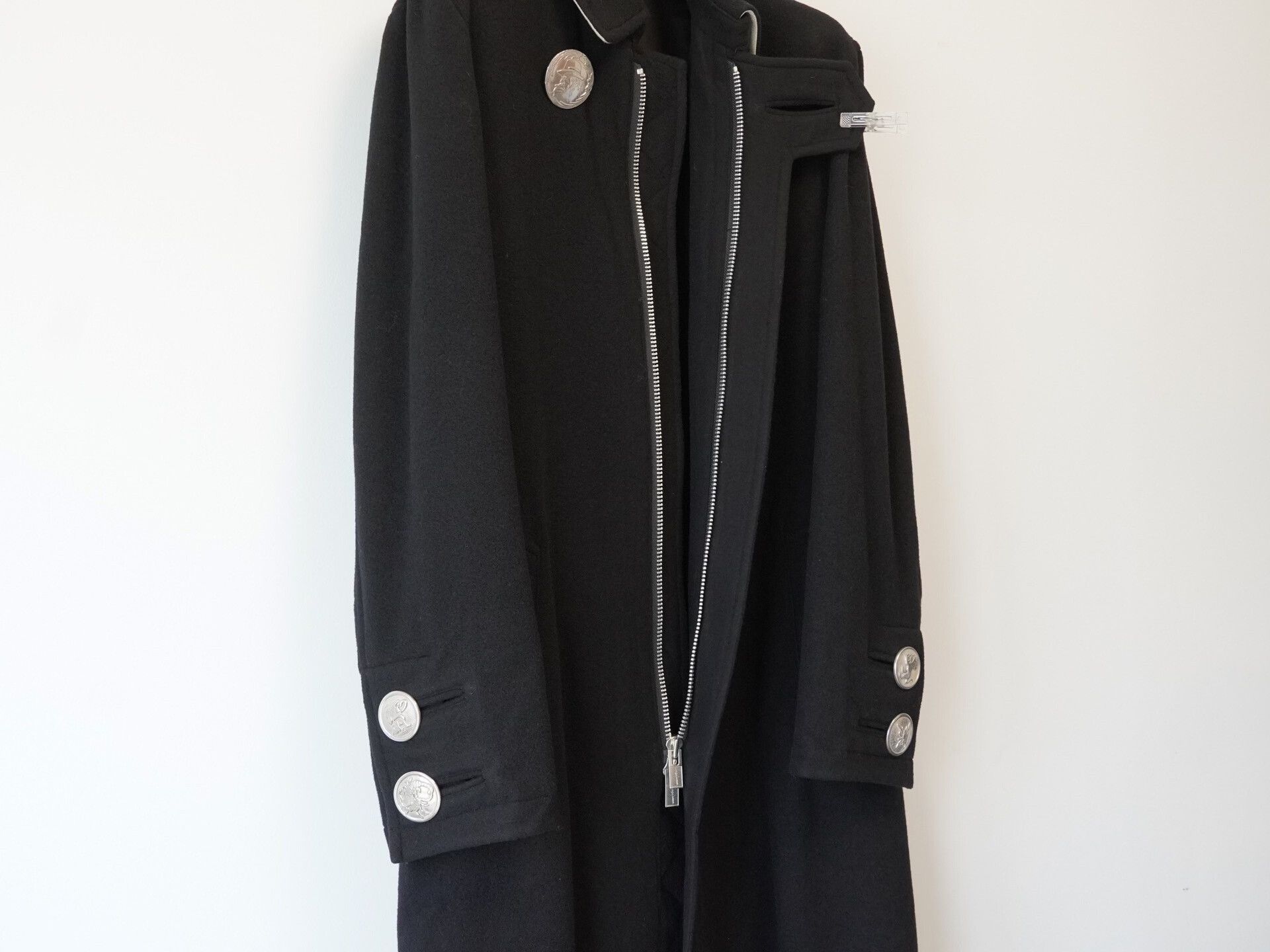 Yohji Yamamoto Yohji Yamamoto Black Button Zip Coat Size US M / EU 48-50 / 2 - 3 Thumbnail