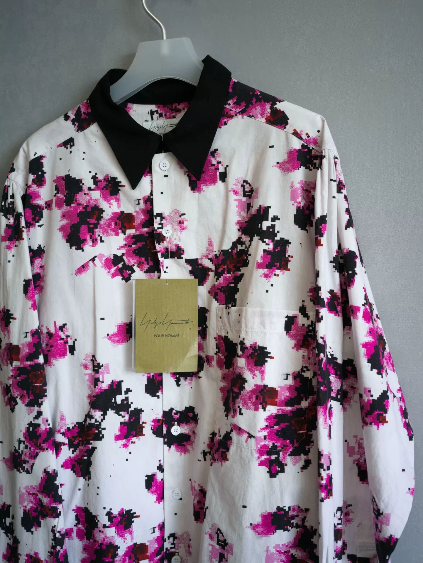Yohji Yamamoto Yohji Yamamoto Floral Shirt with Black Collar Size L / US 10 / IT 46 - 6 Thumbnail