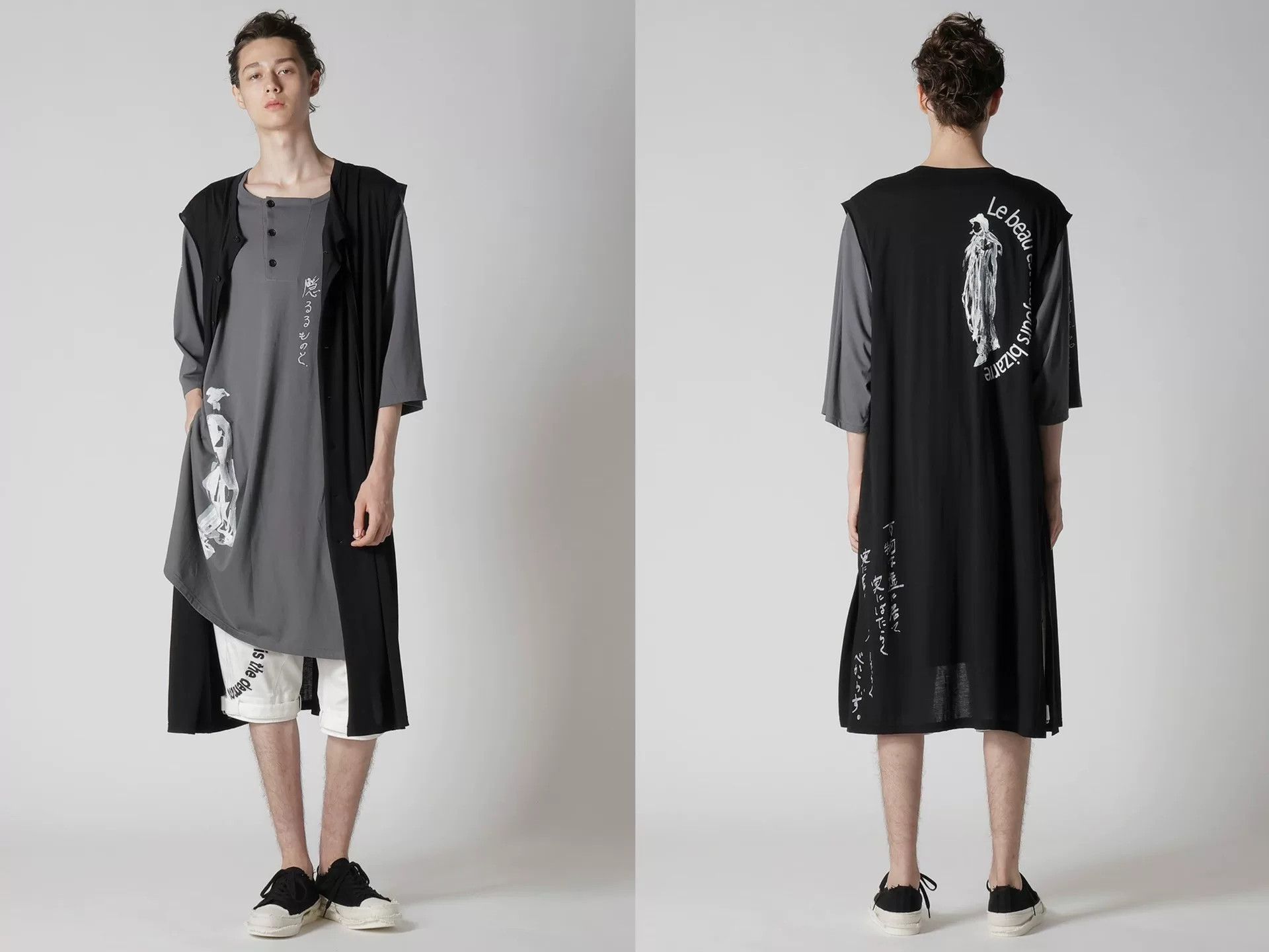 Yohji Yamamoto Yohji Yamamoto Sleeveless Printed Long Shirt Size M / US 6-8 / IT 42-44 - 4 Thumbnail