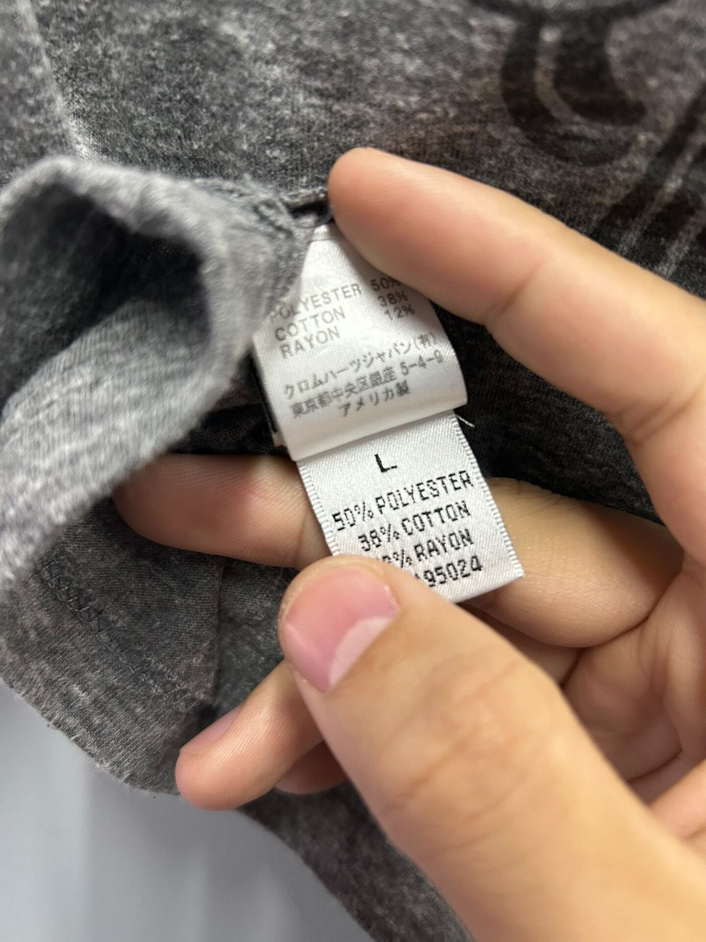 Chrome Hearts chrome hearts gray deep v-neck short sleeve tee Size L / US 10 / IT 46 - 7 Thumbnail