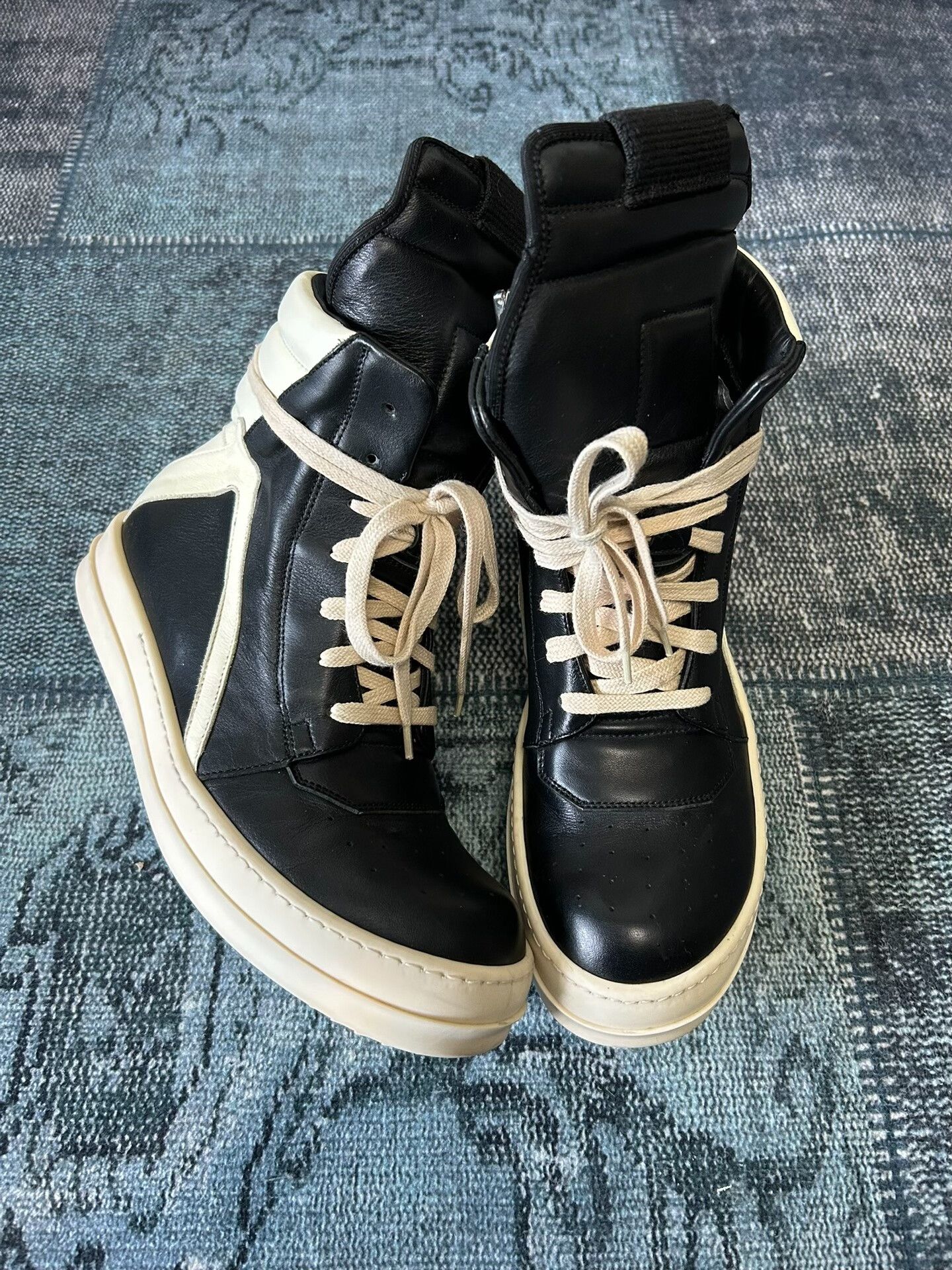 Rick Owens rick owens black high-top sneakers size 38.5 Size US 8.5 / EU 41-42 - 2 Thumbnail