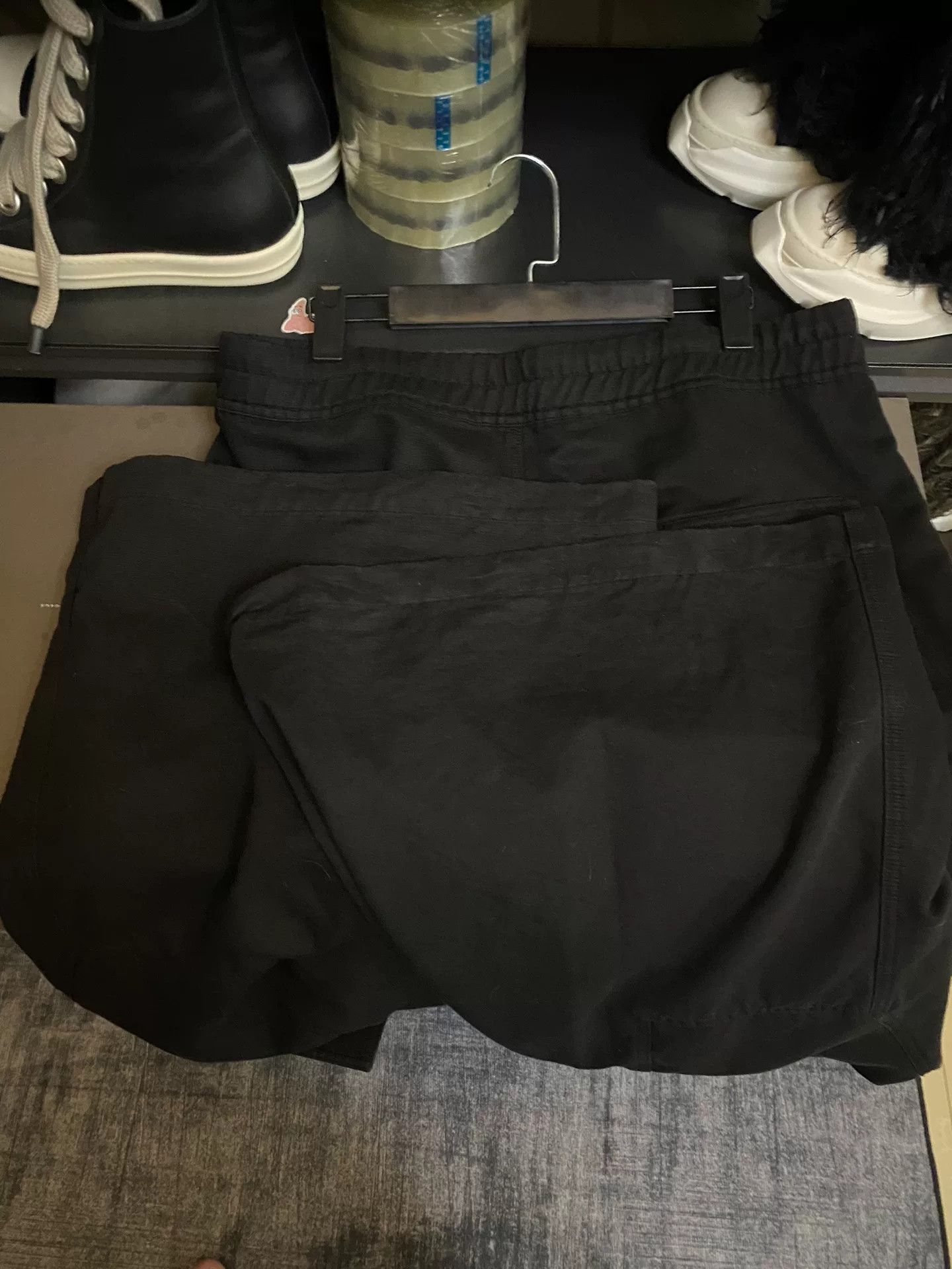 Rick Owens rick owens cargo wide-leg trousers in black Size US 34 / EU 50 - 3 Thumbnail