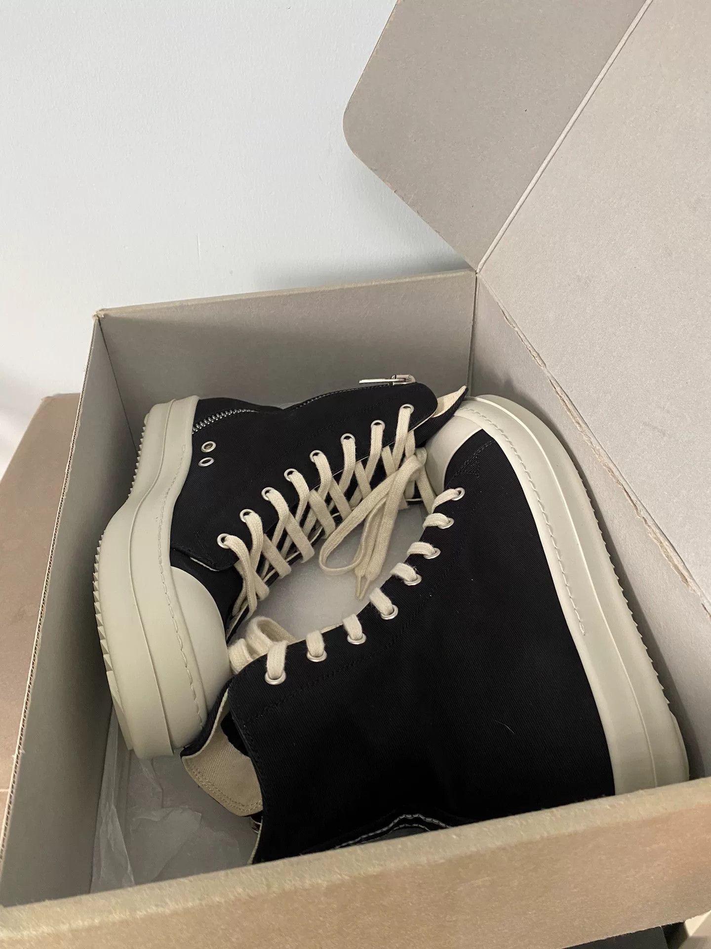 Rick Owens rick owens high-top canvas sneakers size 39.5 Size US 7.5 / EU 40-41 - 7 Thumbnail