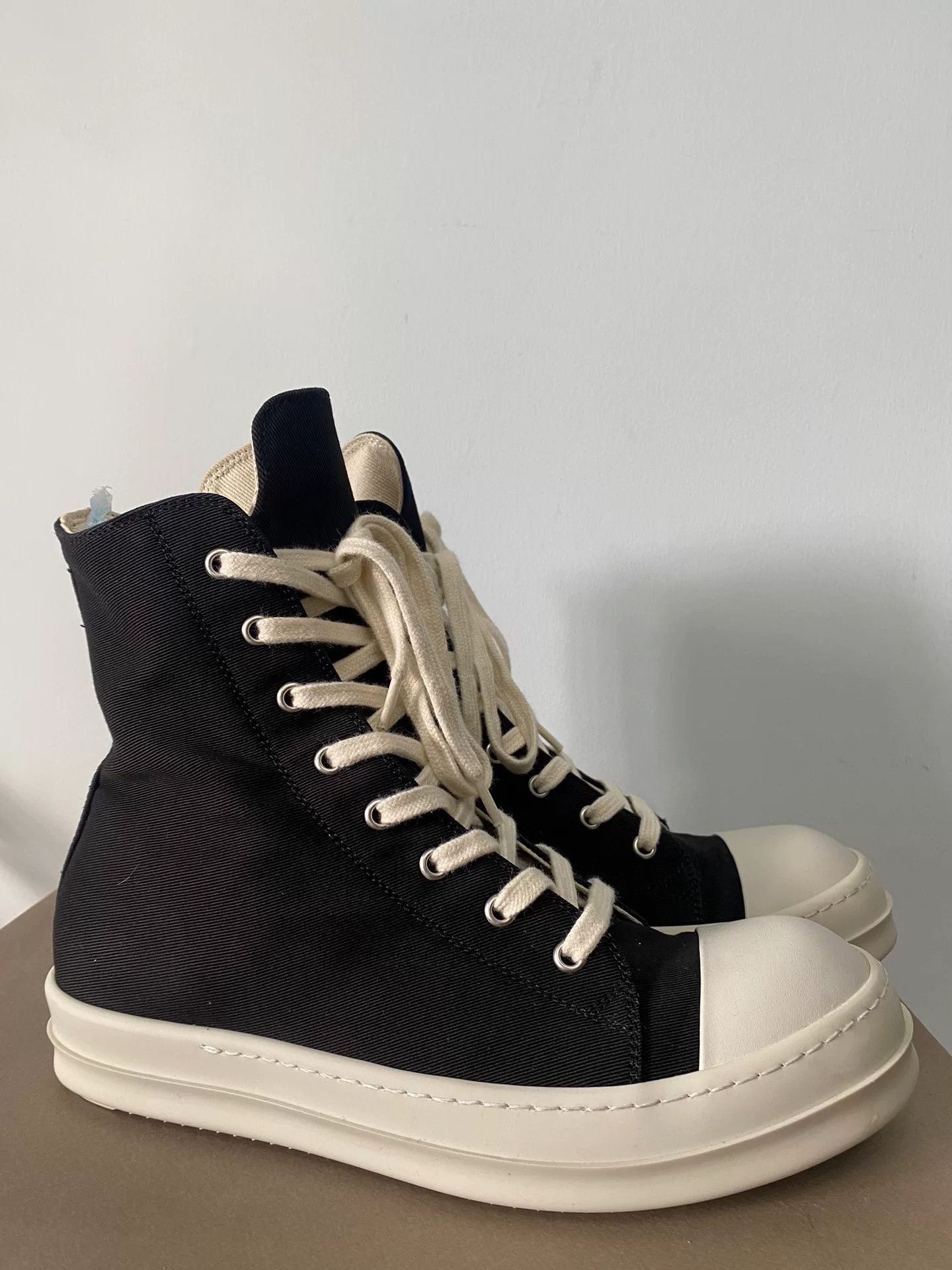 Rick Owens rick owens high-top canvas sneakers size 39.5 Size US 7.5 / EU 40-41 - 3 Thumbnail