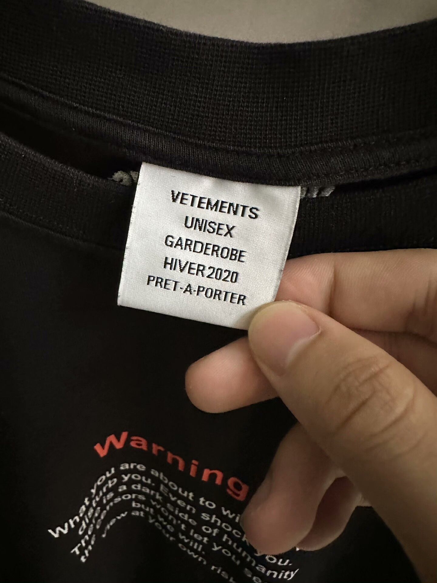 Vetements vetements warning short sleeve shirt rare find Size US L / EU 52-54 / 3 - 4 Thumbnail