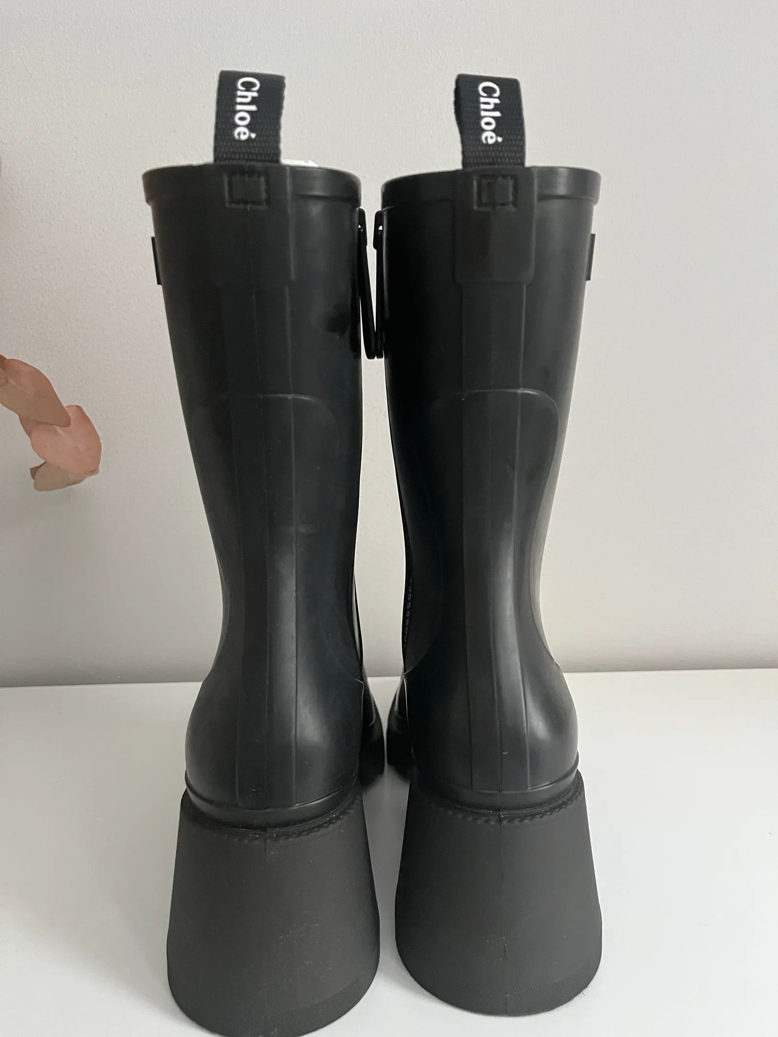 Chloe Chloe Betty Rain Boots Black Boots Size US 10 / IT 40 - 3 Thumbnail