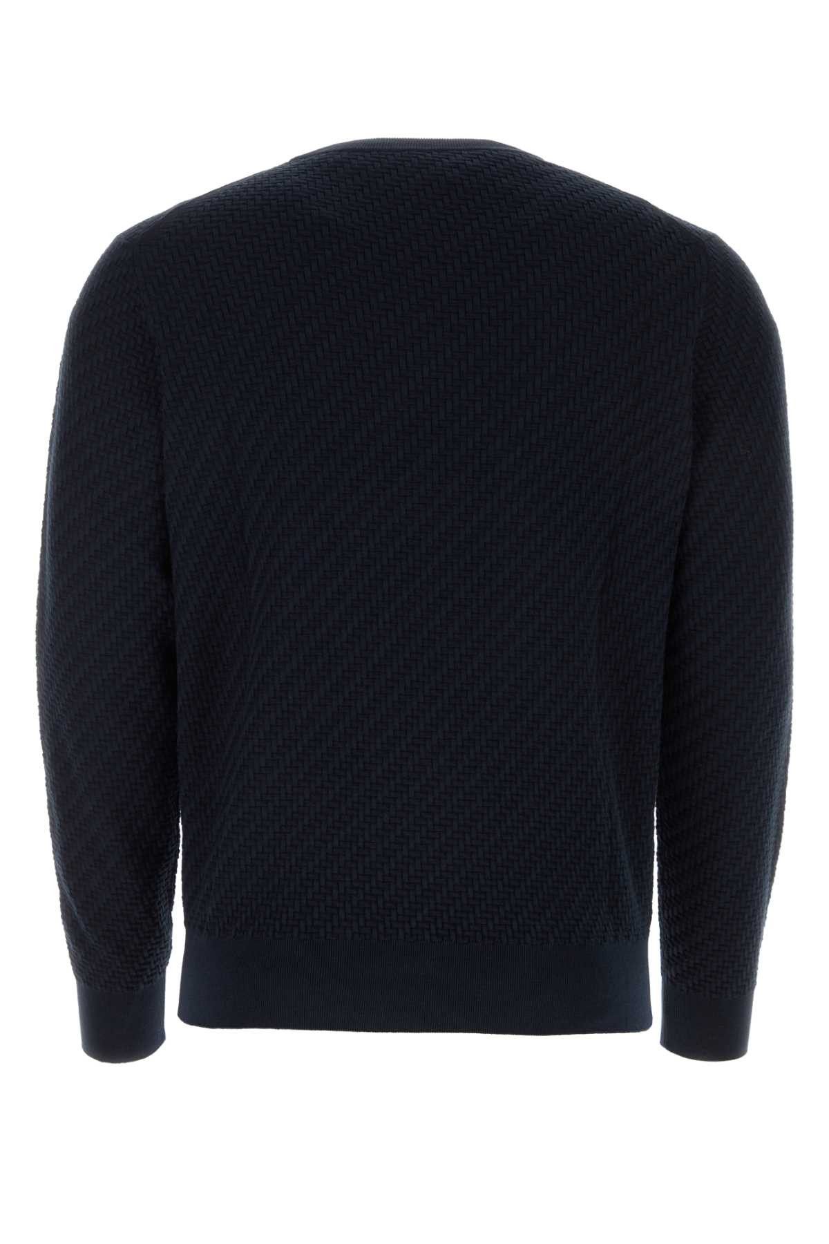 Brioni Midnight Blue Cotton Sweater Size US M / EU 48-50 / 2 - 2 Thumbnail