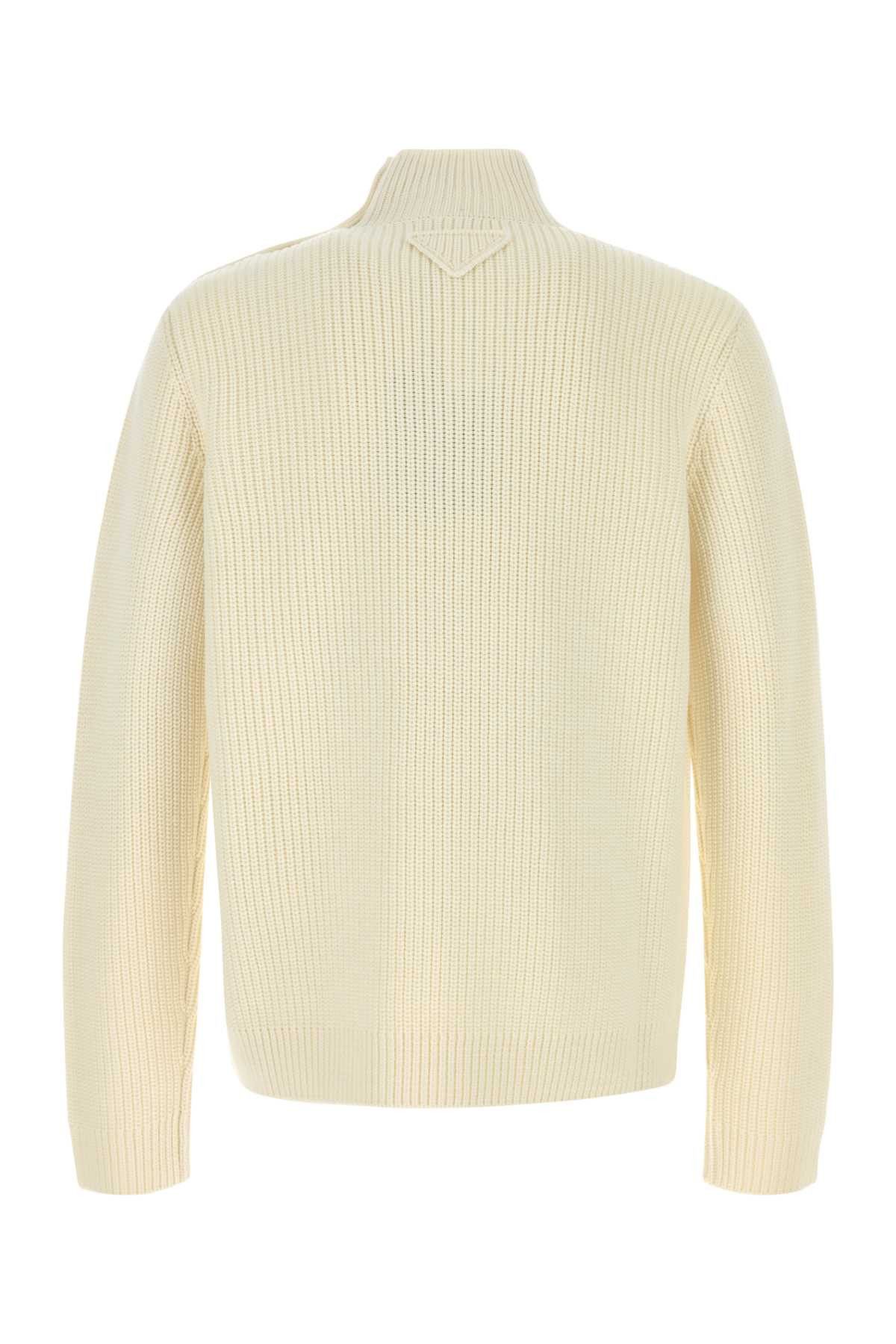 Prada Ivory Wool Sweater Size US XL / EU 56 / 4 - 2 Thumbnail