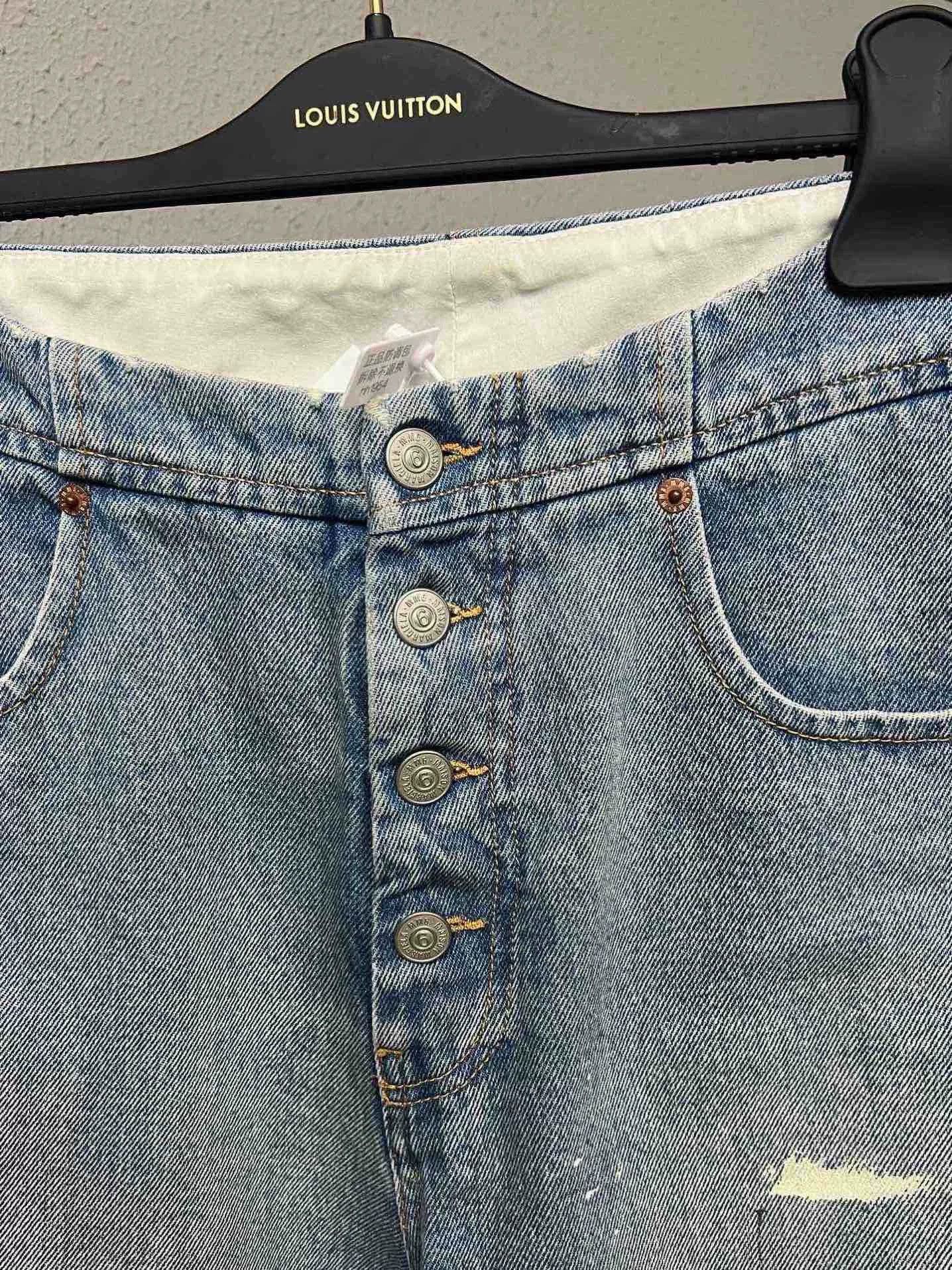 Maison Margiela distressed blue denim jeans by maison margiela Size US 28 / EU 44 - 3 Thumbnail