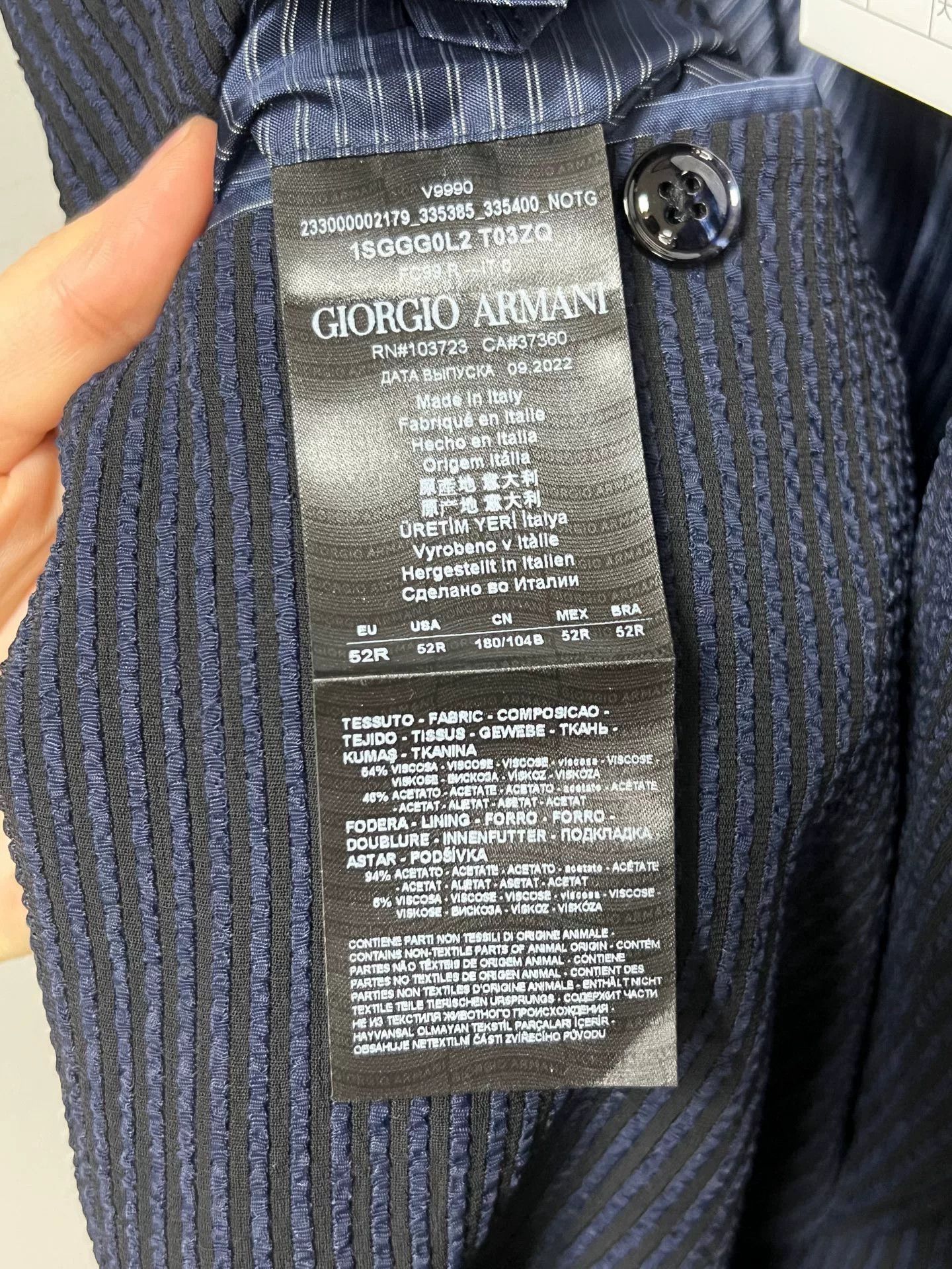 Giorgio Armani Giorgio Armani Blended Fabric Suit Jacket Size US L / EU 52-54 / 3 - 4 Thumbnail