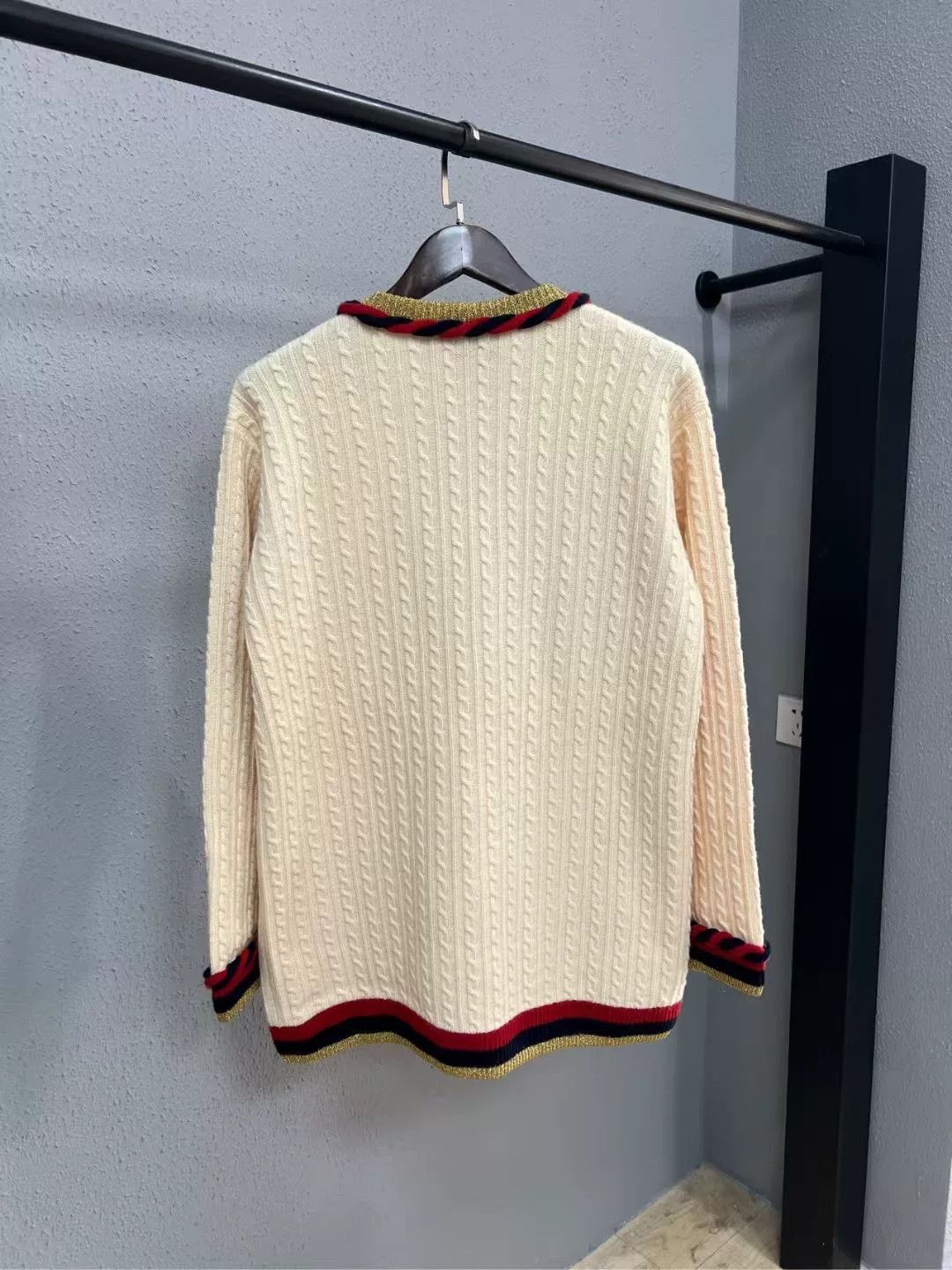 Gucci Gucci Cream Cable Knit Long Cardigan Size M / US 6-8 / IT 42-44 - 2 Thumbnail