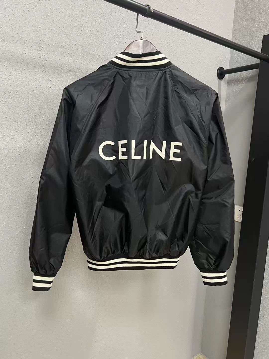 Celine celine logo bomber jacket in black Size US L / EU 52-54 / 3 - 2 Thumbnail