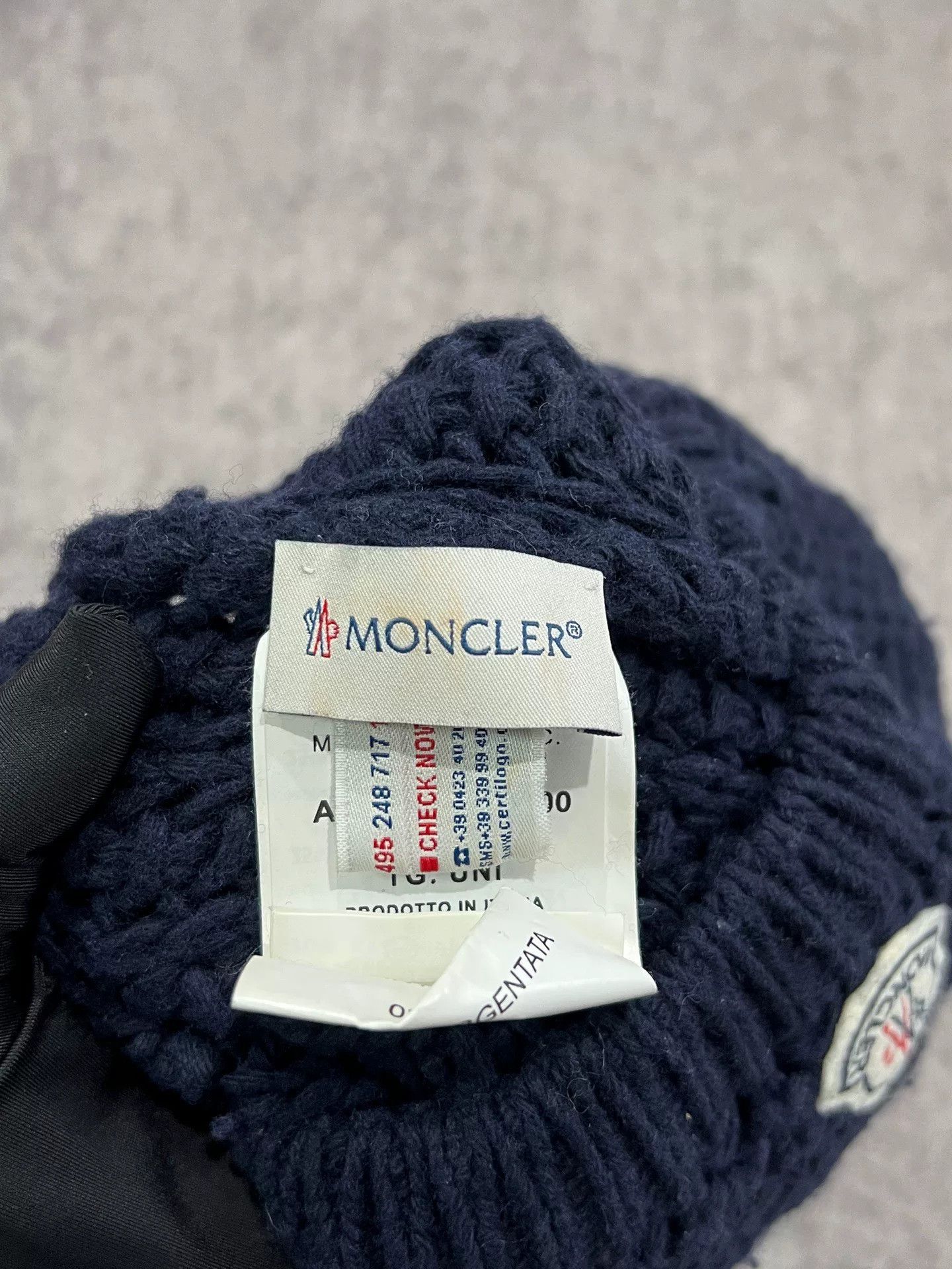 Moncler Moncler Knitted Wool Beanie Hat Size ONE SIZE - 3 Thumbnail