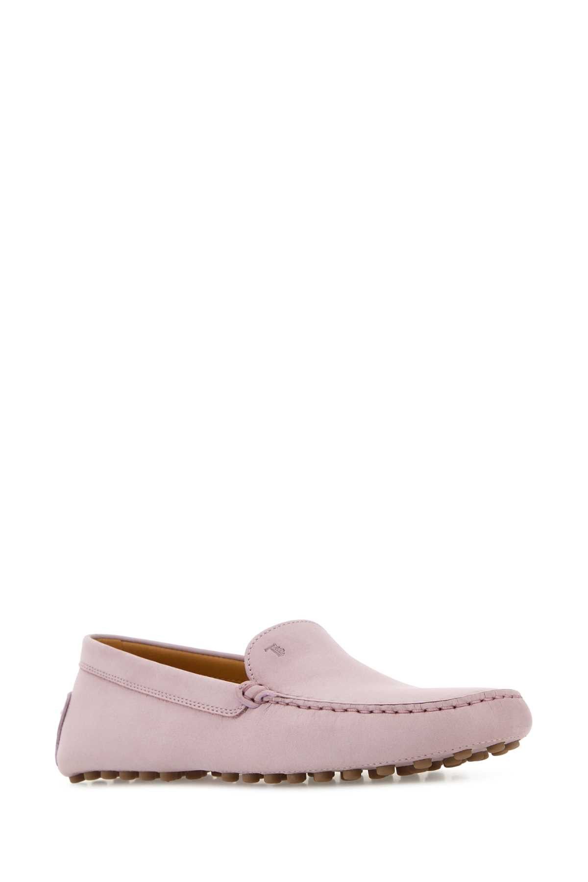 Tod's Antiqued Pink Suede Loafers Size US 7.5 / IT 37.5 - 2 Thumbnail