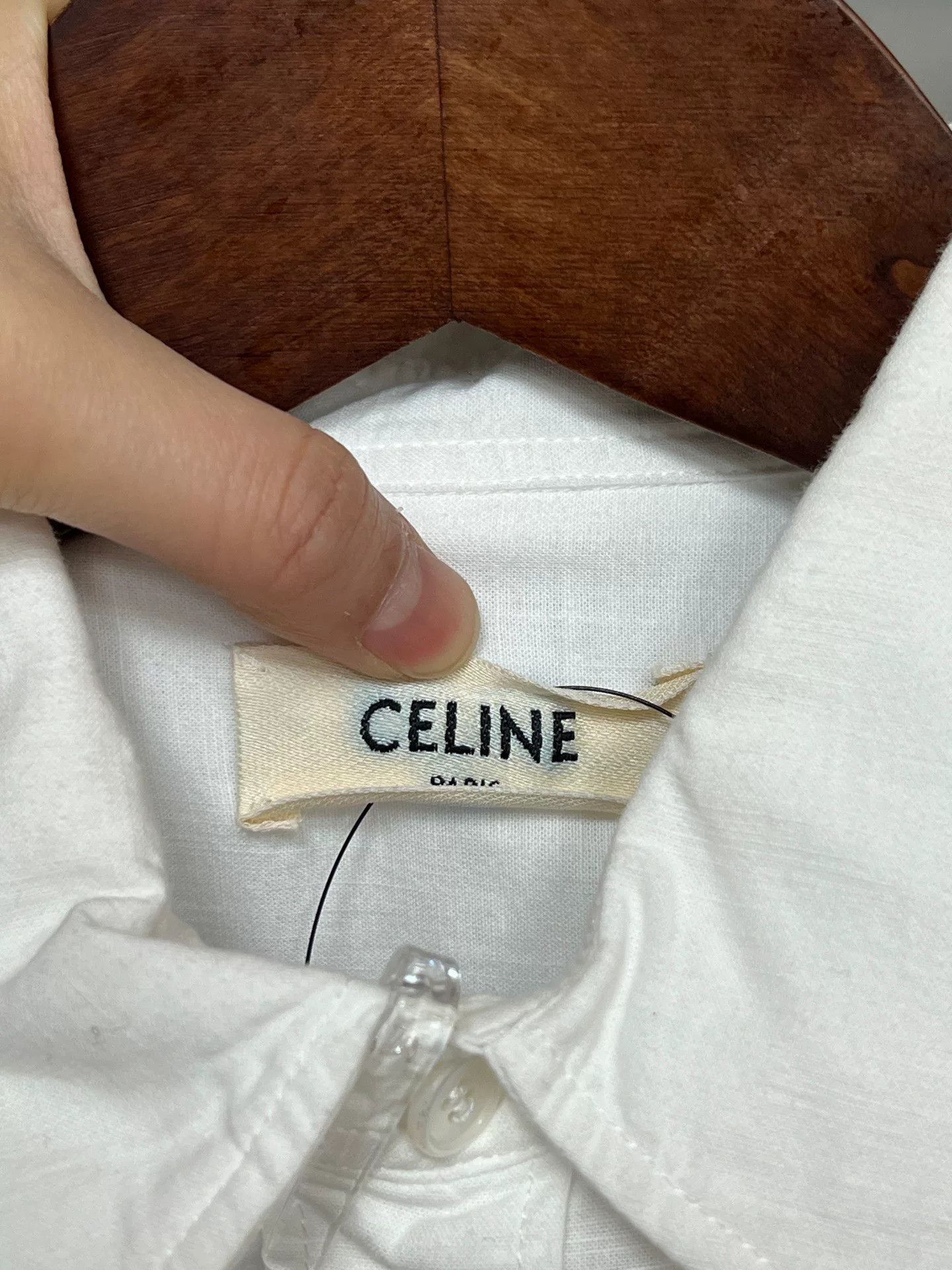 Celine White Triomphe Shirt Size 36