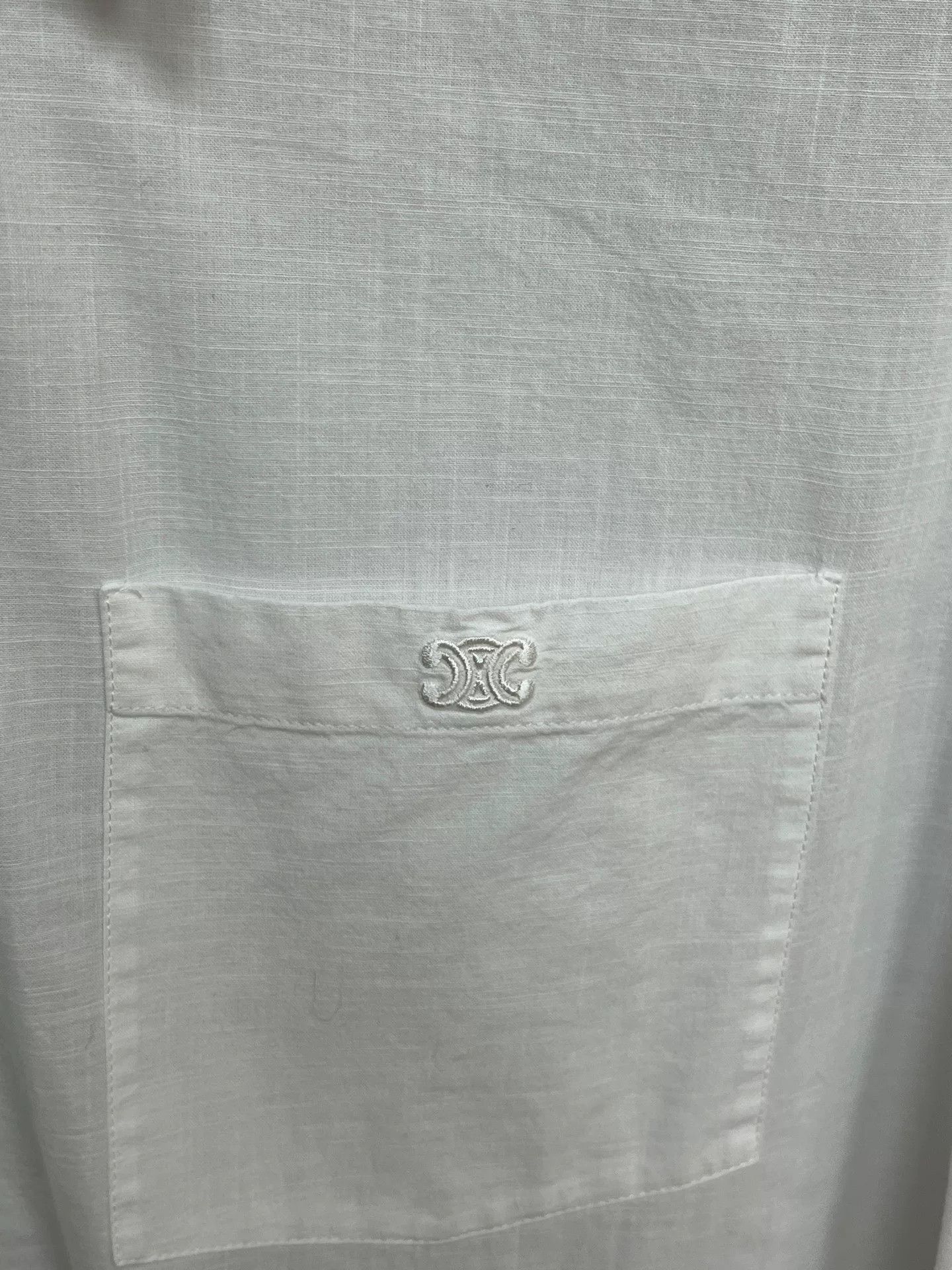 Celine White Triomphe Shirt Size 36