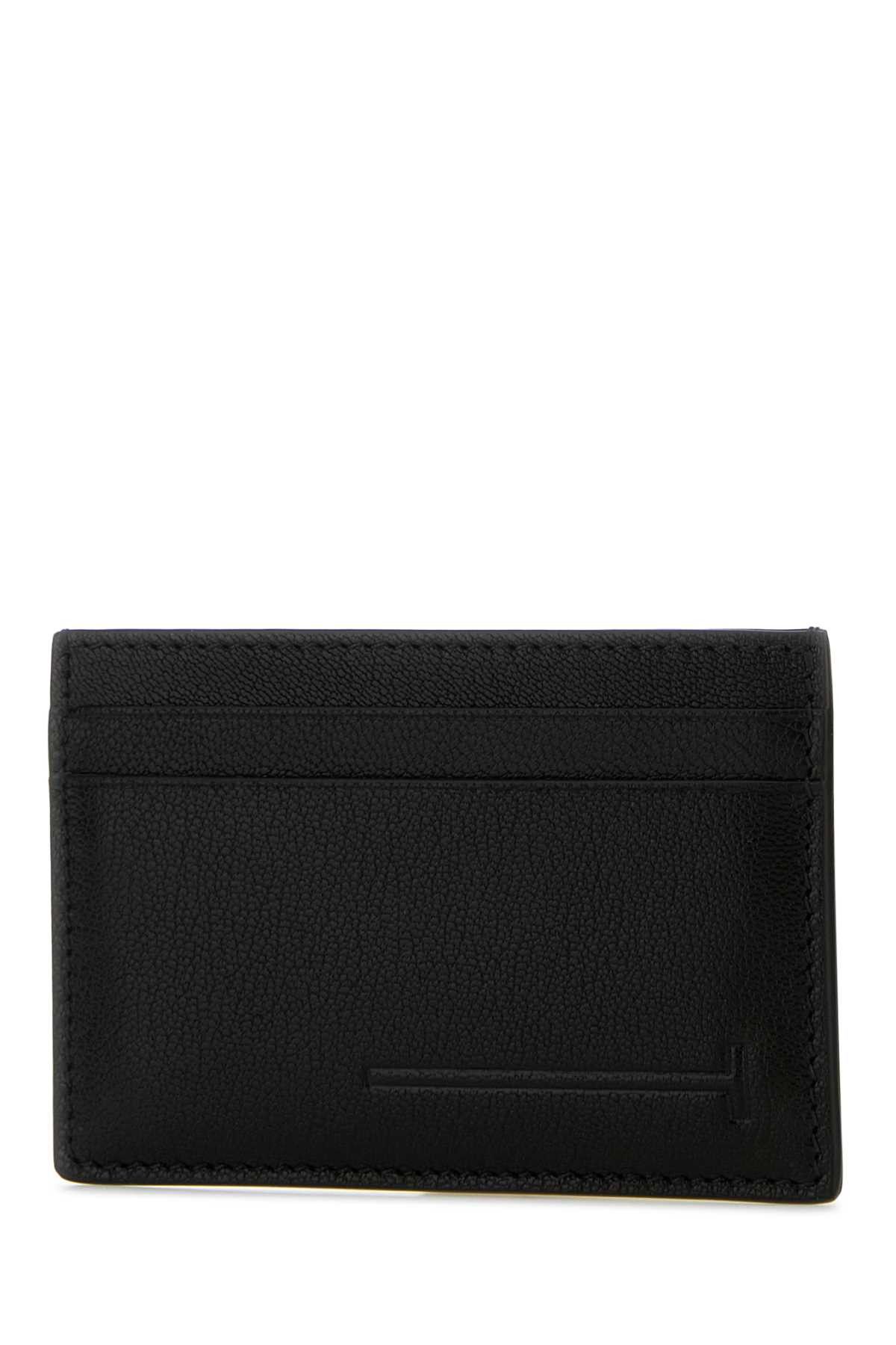 Tom Ford Black Leather Card Holder Size ONE SIZE - 2 Thumbnail