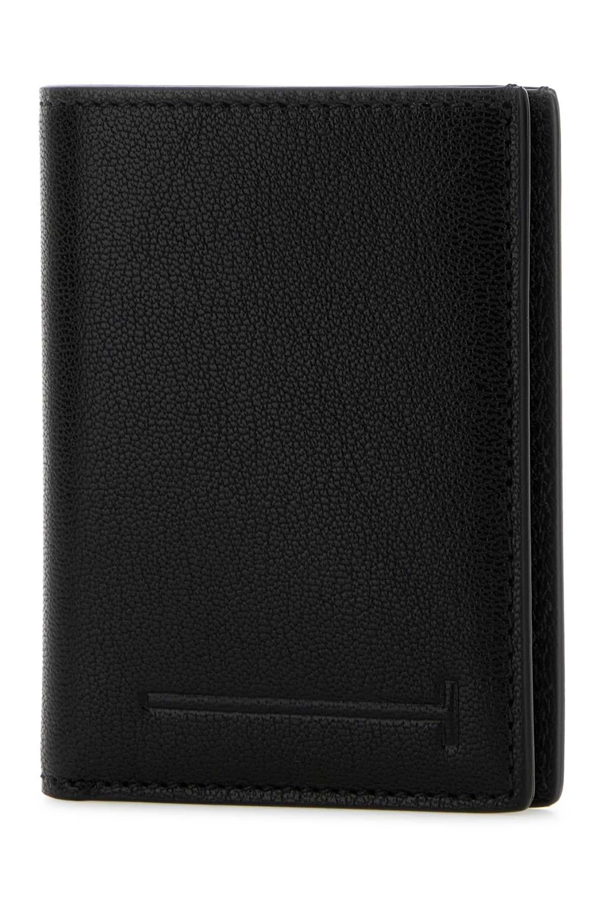 Tom Ford Black Leather Wallet Size ONE SIZE - 2 Thumbnail