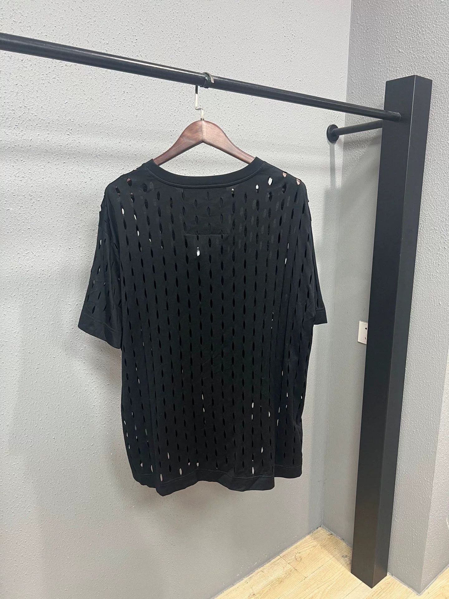 Givenchy Givenchy Black Short Sleeve Distressed Tee Size US XXL / EU 58 / 5 - 2 Thumbnail