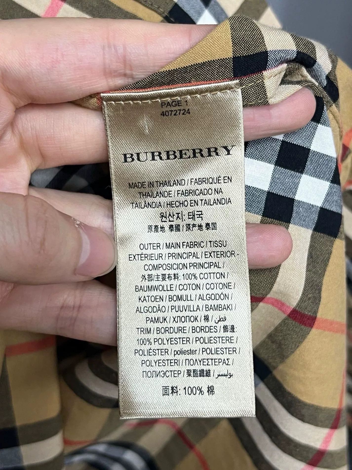 Burberry Burberry Black Trim Check Shirt Size L / US 10 / IT 46 - 4 Thumbnail