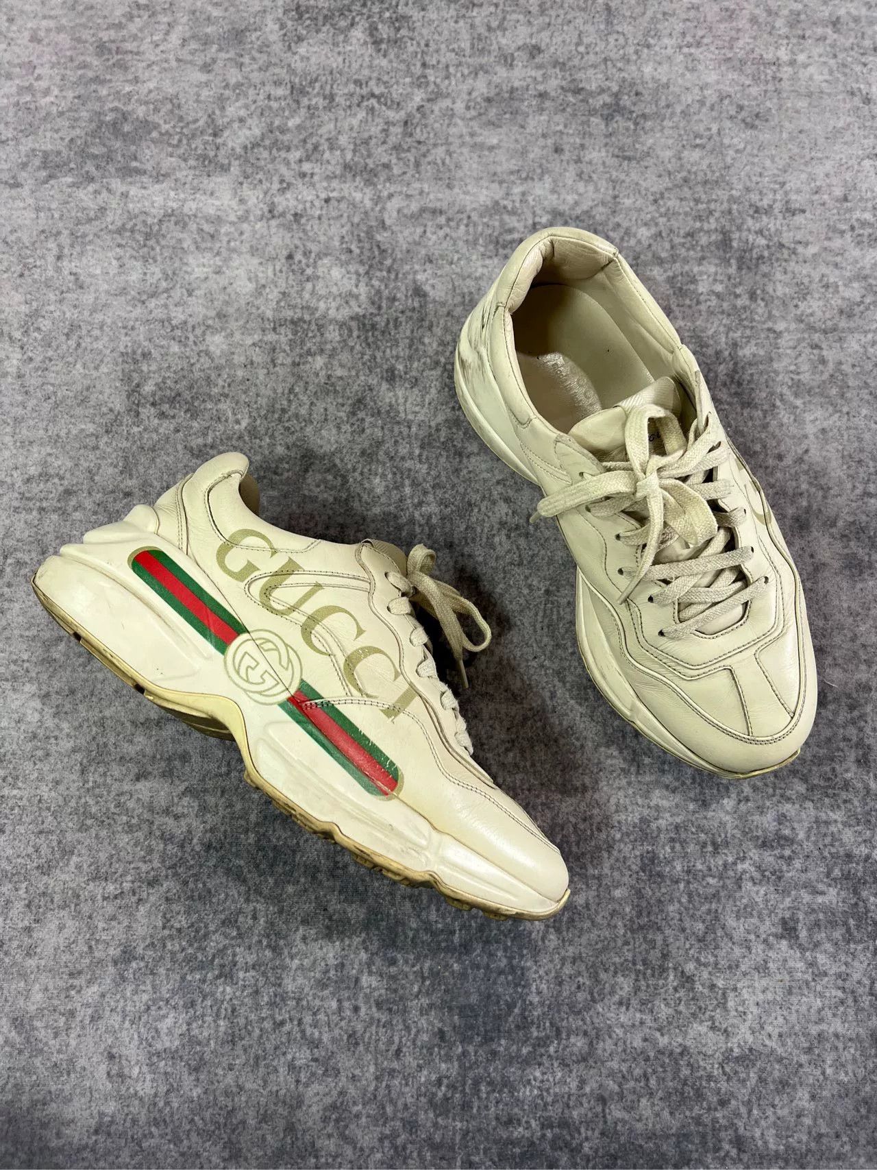 Gucci gucci dad sneakers in beige with logo Size US 7.5 / EU 40-41 - 2 Thumbnail