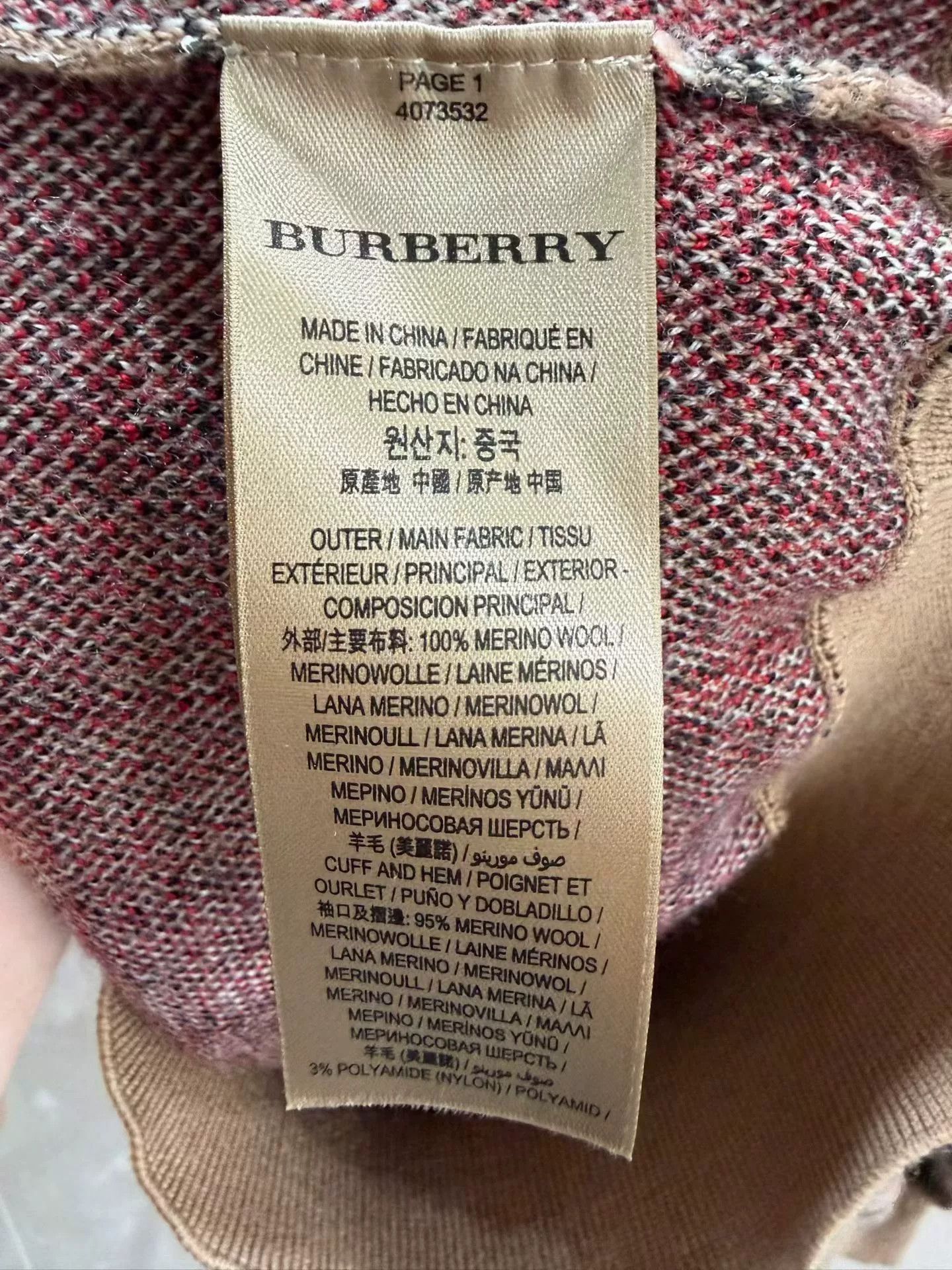 Burberry burberry graffiti check wool sweater Size S / US 4 / IT 40 - 5 Thumbnail