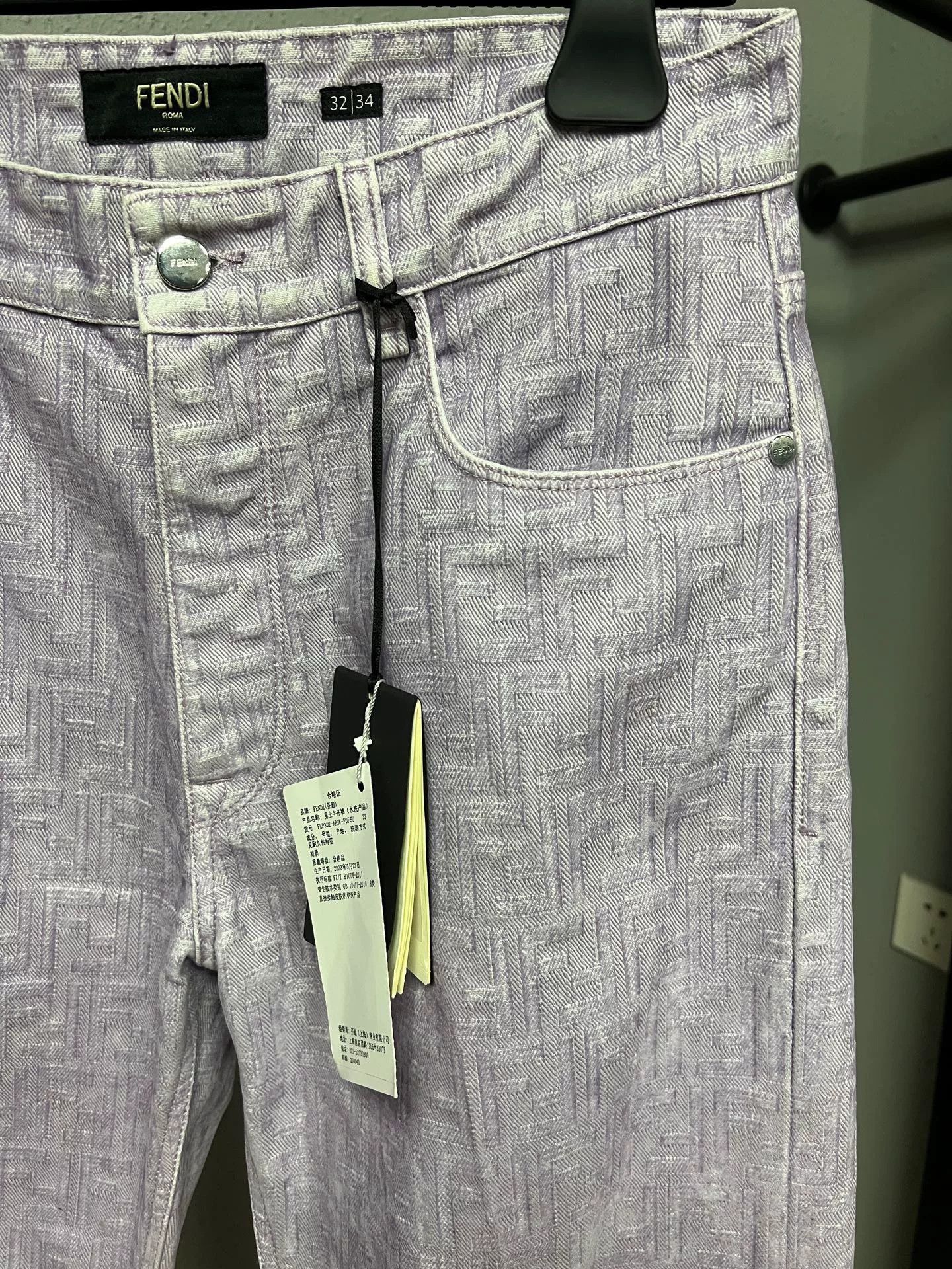 Fendi Fendi Printed Denim Pants in Size 32/34 Size US 32 / EU 48 - 3 Thumbnail