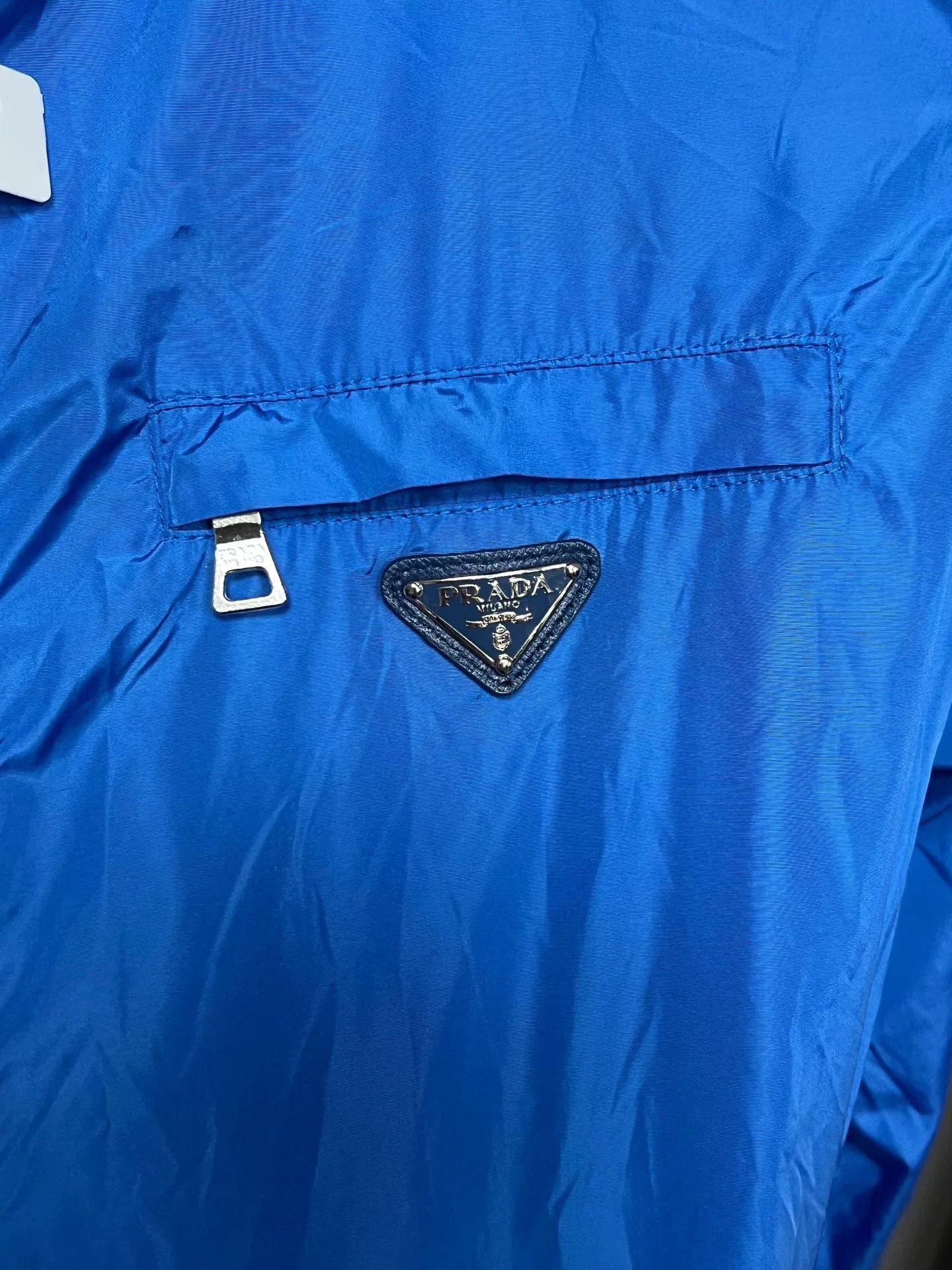 Prada prada blue triangle logo windbreaker jacket Size US M / EU 48-50 / 2 - 3 Thumbnail
