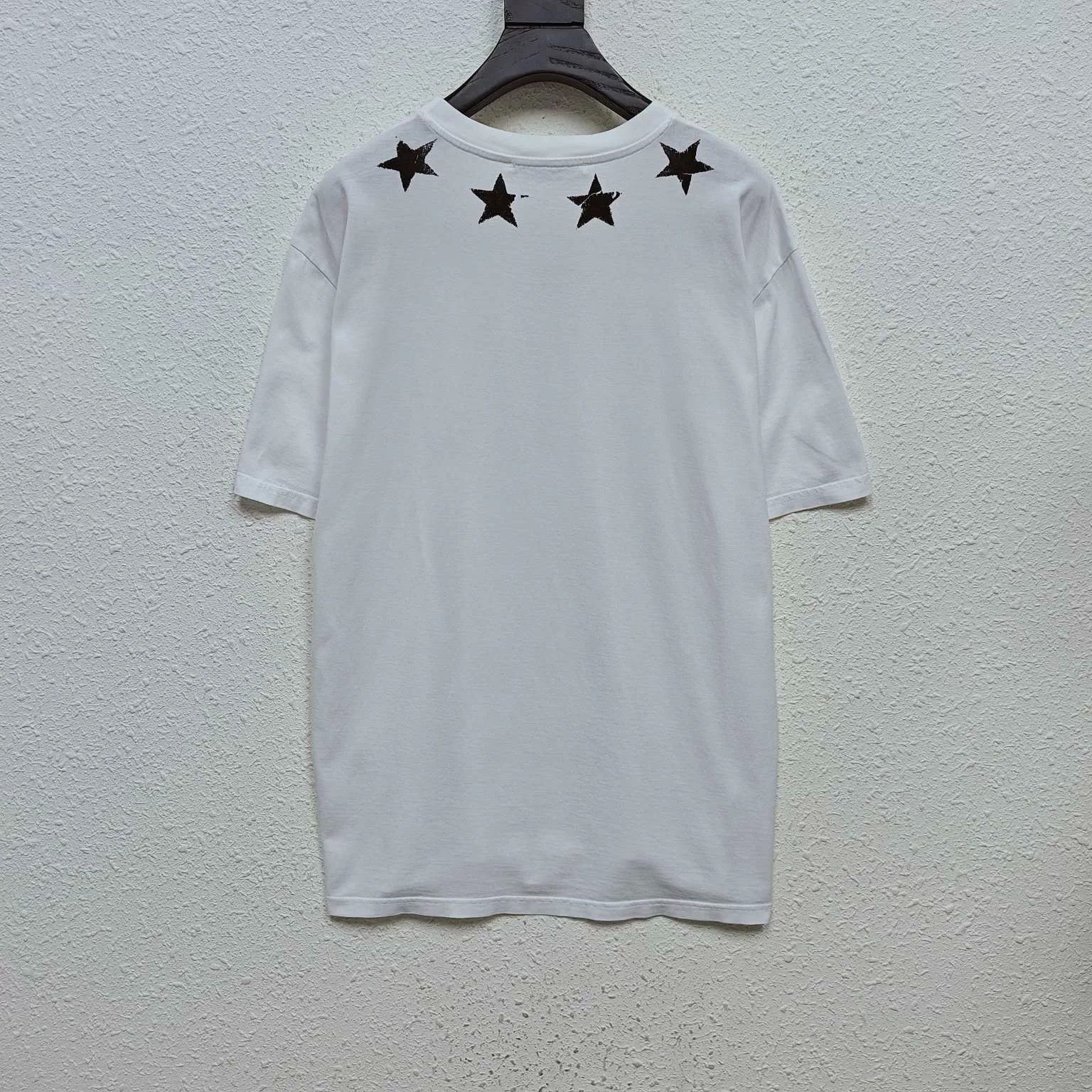 Givenchy givenchy white short sleeve star print shirt Size US XL / EU 56 / 4 - 2 Thumbnail