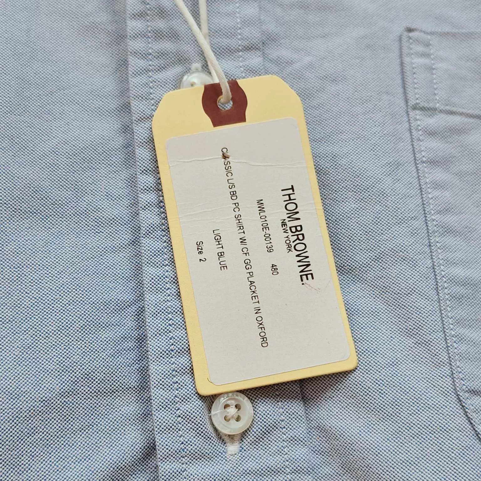 Thom Browne TB Thom Browne Light Blue Oxford Shirt Size US S / EU 44-46 / 1 - 5 Thumbnail