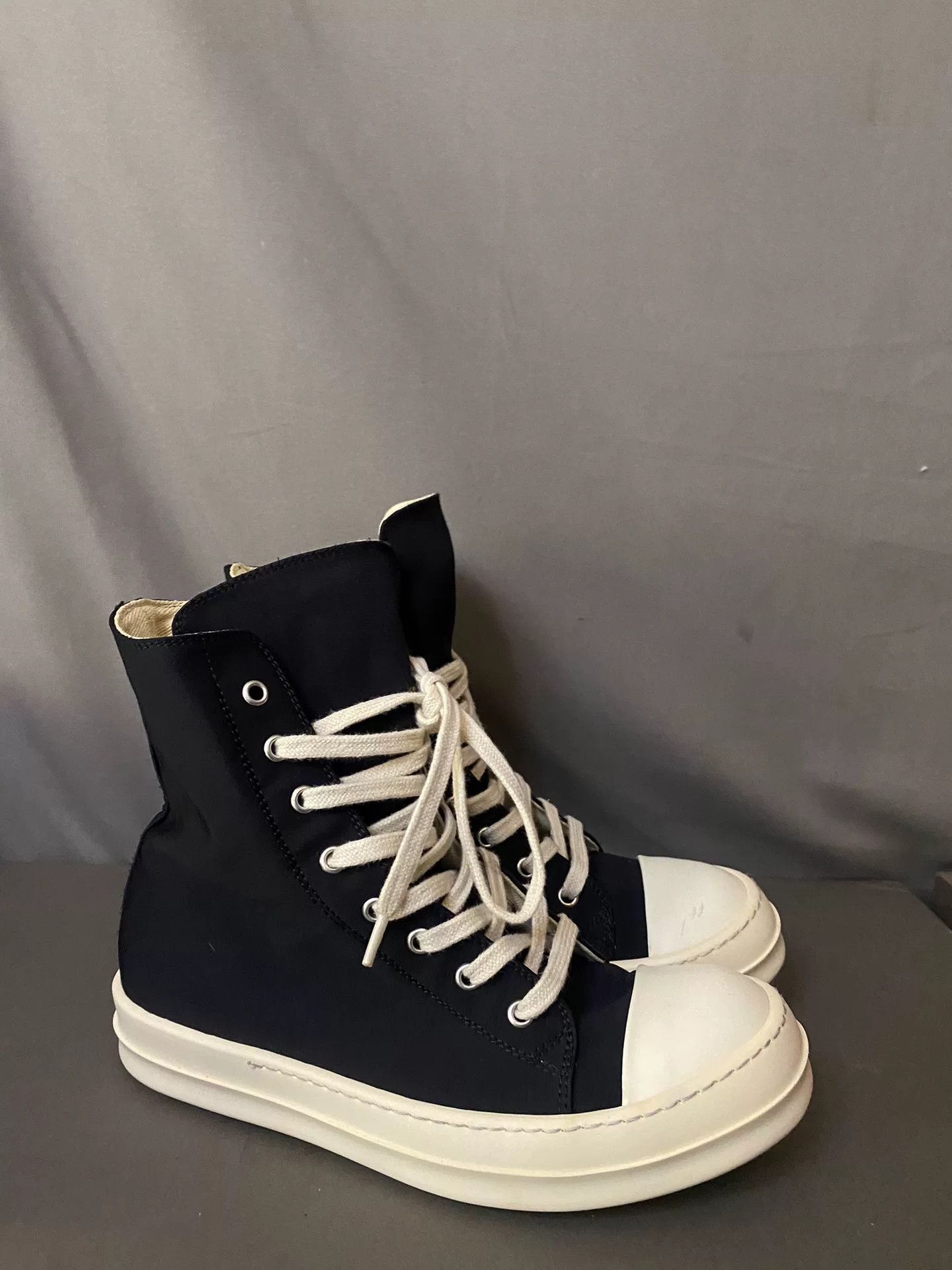 Rick Owens rick owens high-top canvas sneakers size 38.5 Size US 7.5 / EU 40-41 - 3 Thumbnail