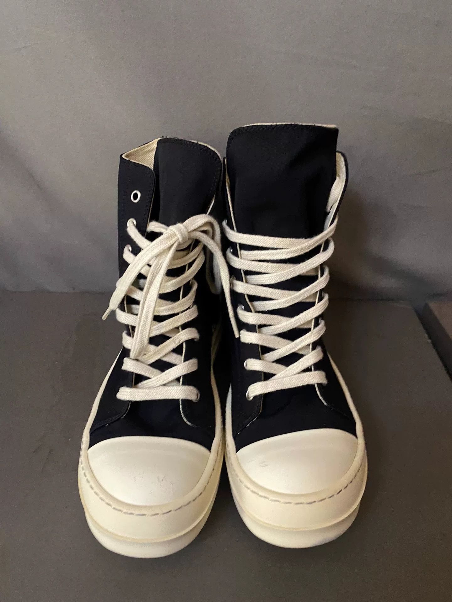 Rick Owens rick owens high-top canvas sneakers size 38.5 Size US 7.5 / EU 40-41 - 2 Thumbnail