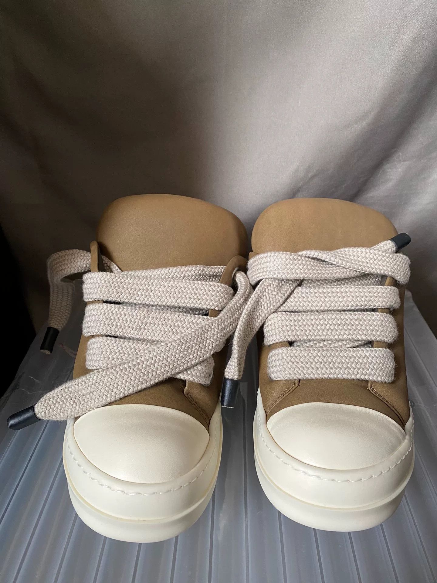 Rick Owens rick owens brown low-top canvas sneakers Size US 7.5 / EU 40-41 - 3 Thumbnail