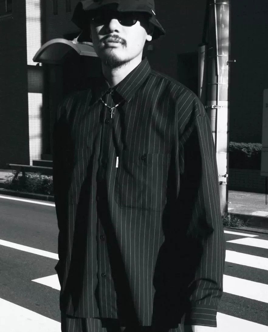 Japanese Brand cootie productions striped long sleeve shirt Size US L / EU 52-54 / 3 - 4 Thumbnail