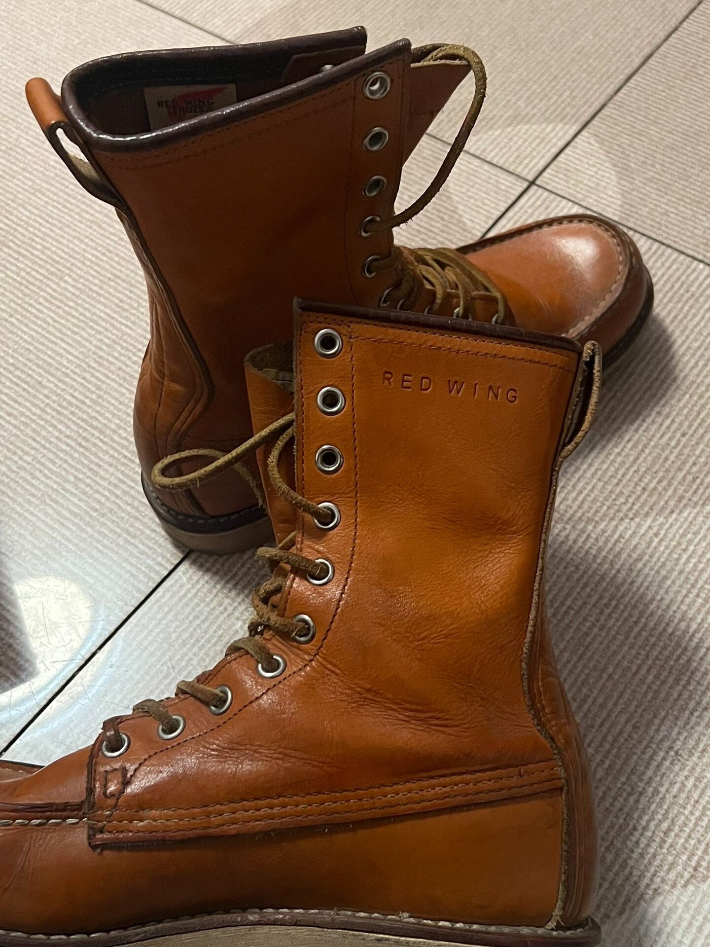 Red Wing redwing 9877 yellow dog boots for sale Size US 6.5 / EU 39-40 - 3 Thumbnail