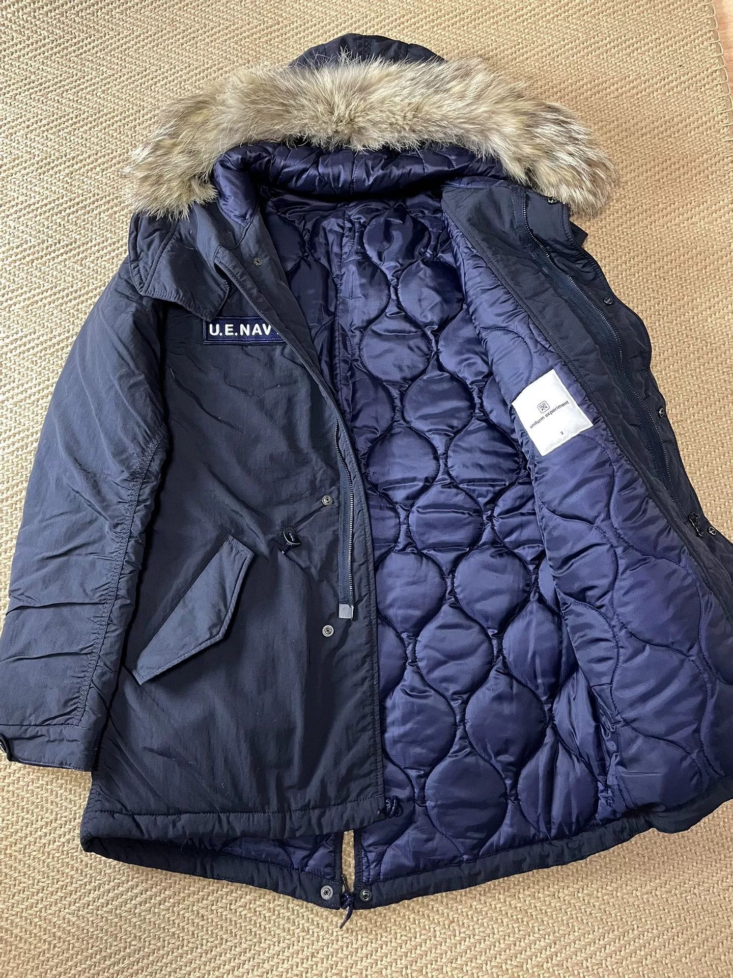 uniform experiment Padded Mods Coat with Fur Collar Size US M / EU 48-50 / 2 - 2 Thumbnail