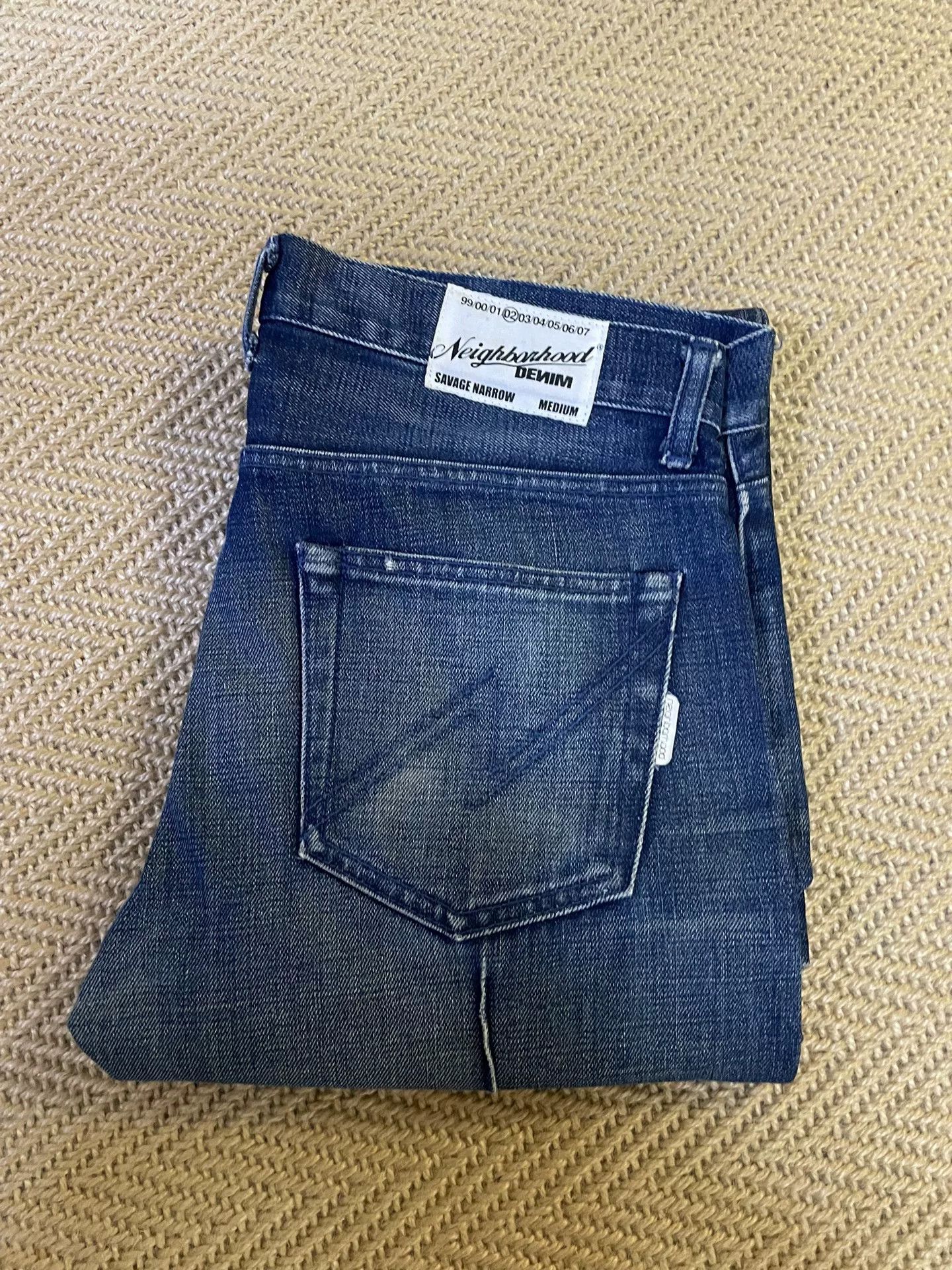 Neighborhood neighborhood washed denim pants with stitch details Size US 31 - 8 Thumbnail