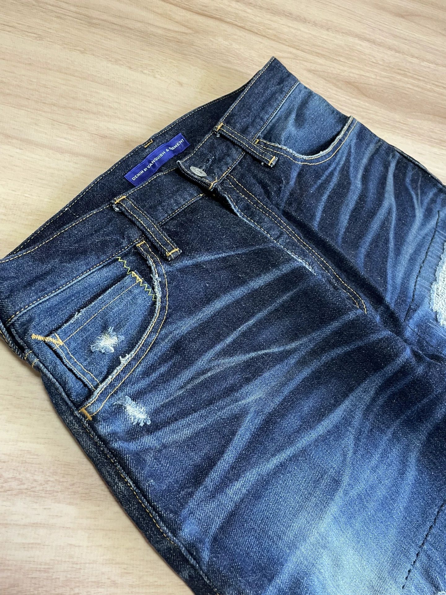 Evisu denim by vanquish distressed cropped jeans Size US 32 / EU 48 - 7 Thumbnail