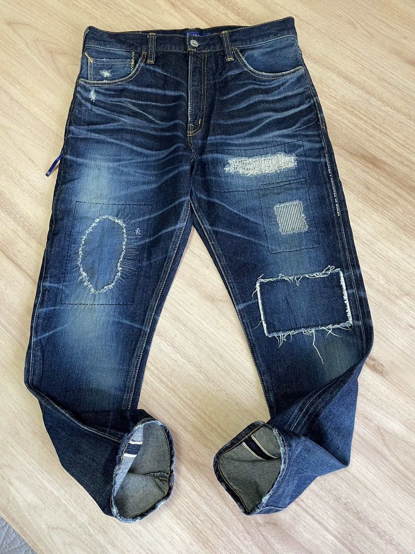 Evisu denim by vanquish distressed cropped jeans Size US 32 / EU 48 - 3 Thumbnail