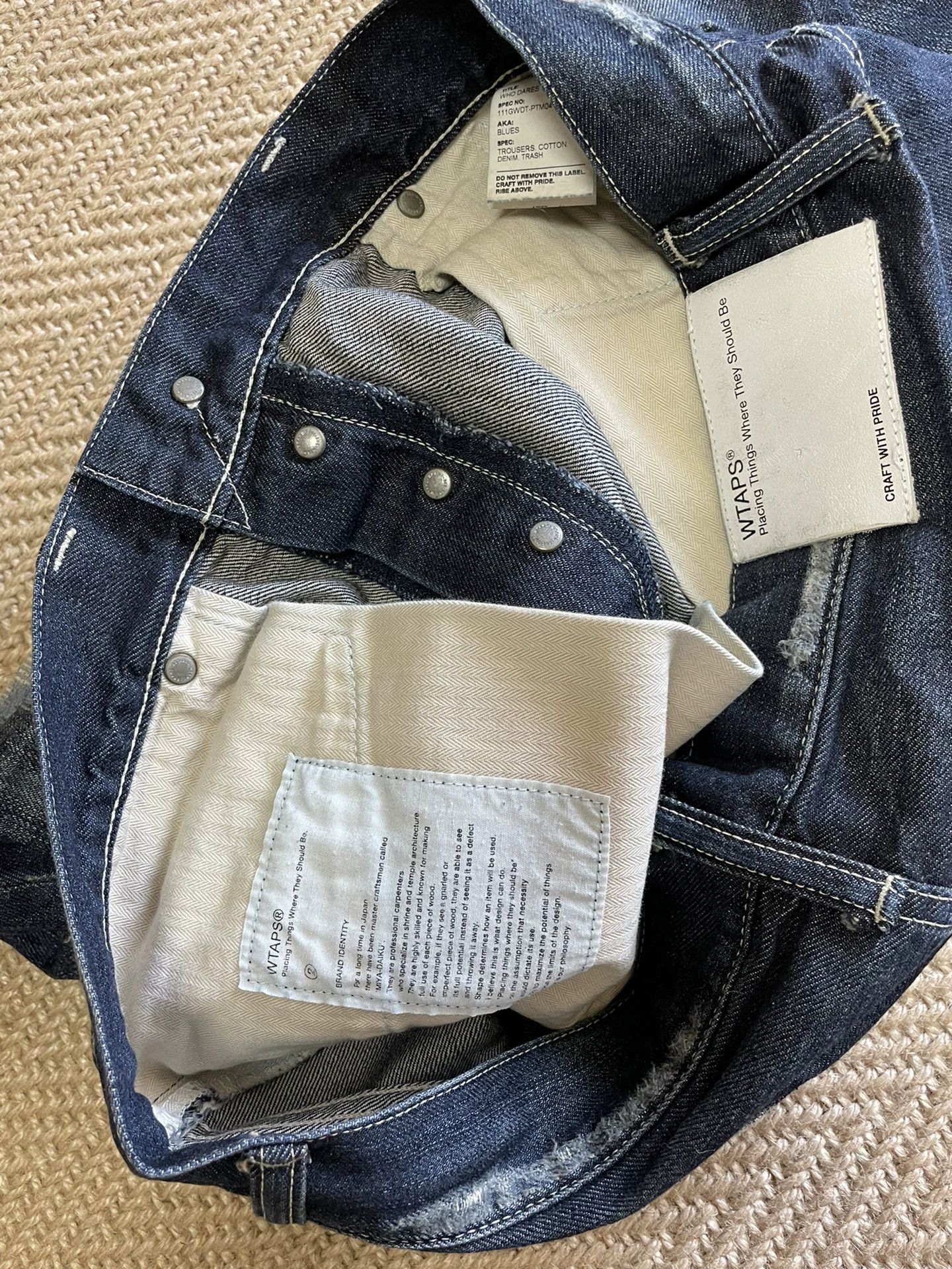 Wtaps WTAPS Vintage Distressed Denim Pants Size M Size US 31 - 8 Thumbnail