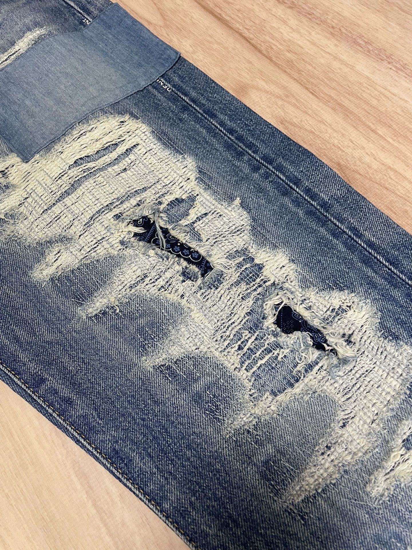 Fragment Design denim by vanquish distressed wash jeans Size US 30 / EU 46 - 5 Thumbnail