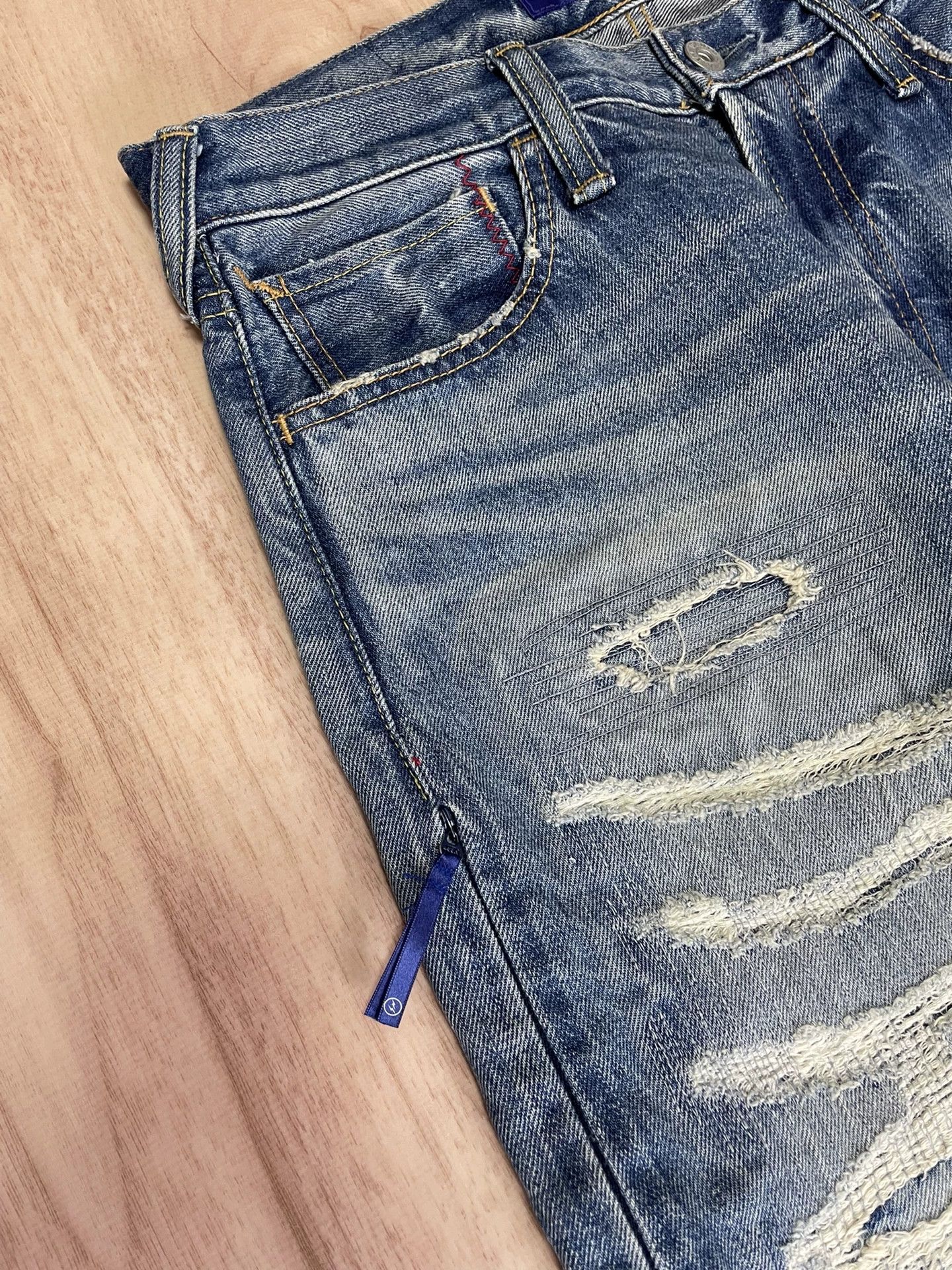 Fragment Design denim by vanquish distressed wash jeans Size US 30 / EU 46 - 4 Thumbnail