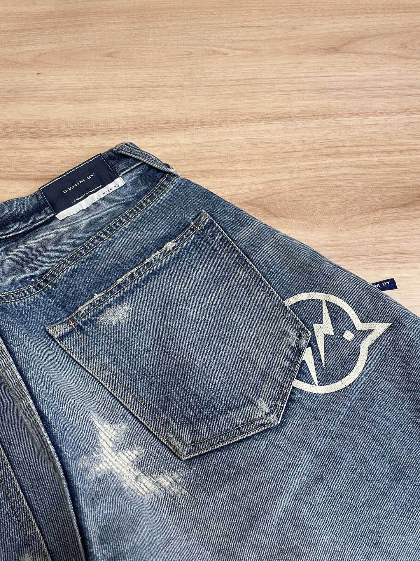 Fragment Design denim by vanquish distressed wash jeans Size US 30 / EU 46 - 7 Thumbnail