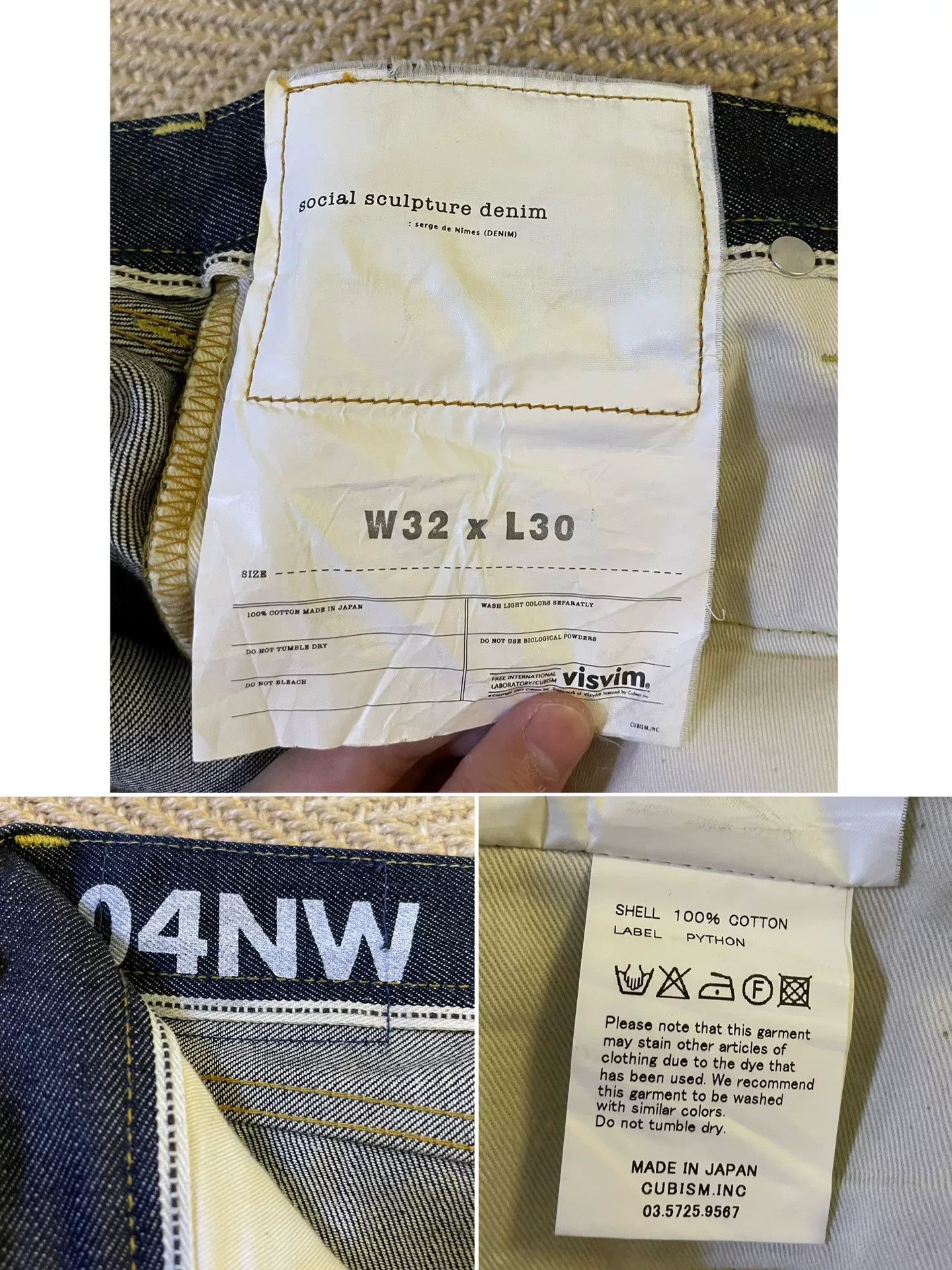 Visvim visvim social sculpture early wash denim pants Size US 32 / EU 48 - 8 Thumbnail