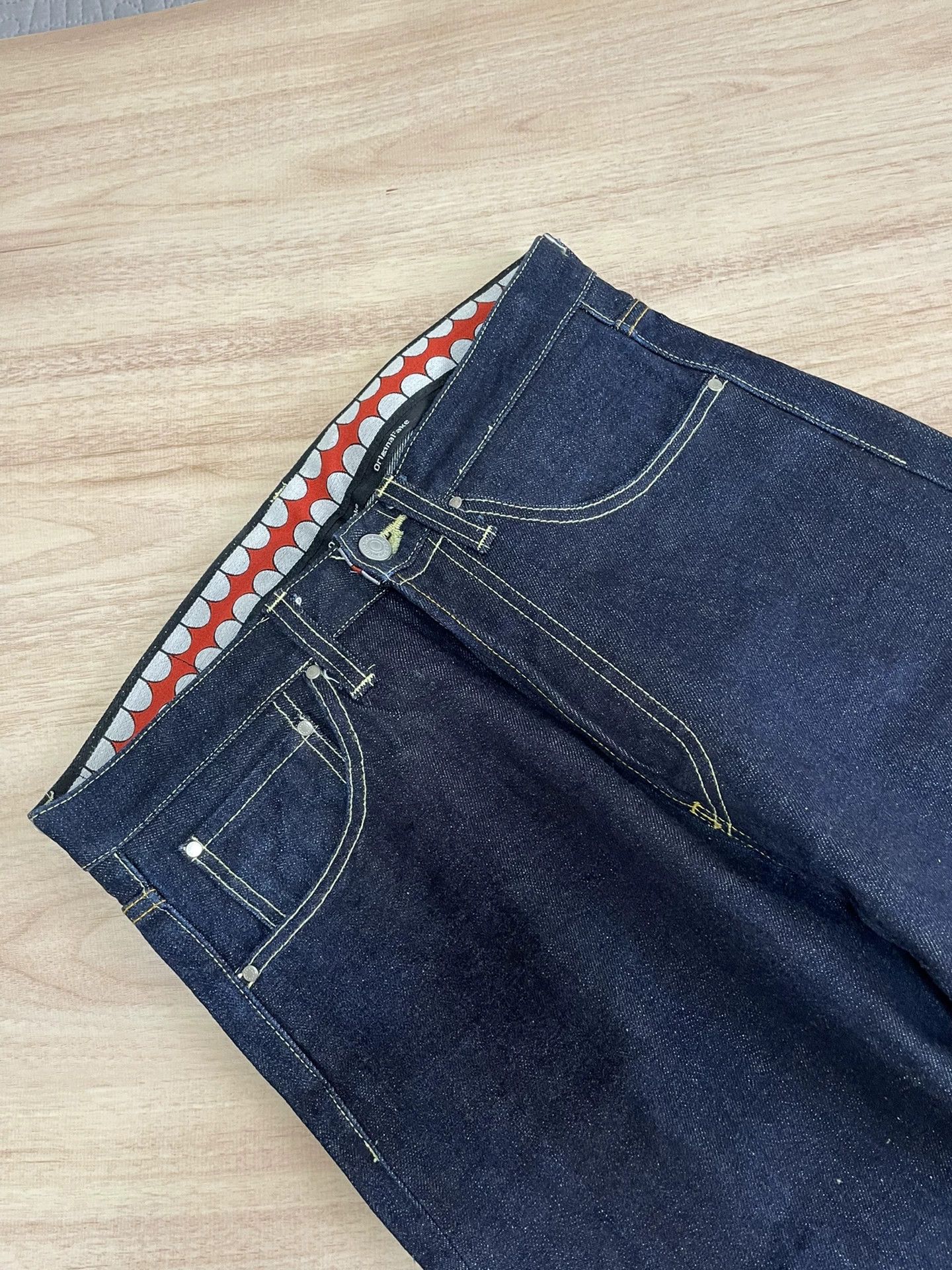 Kaws originalfake red tag white denim pants Size US 39 - 3 Thumbnail